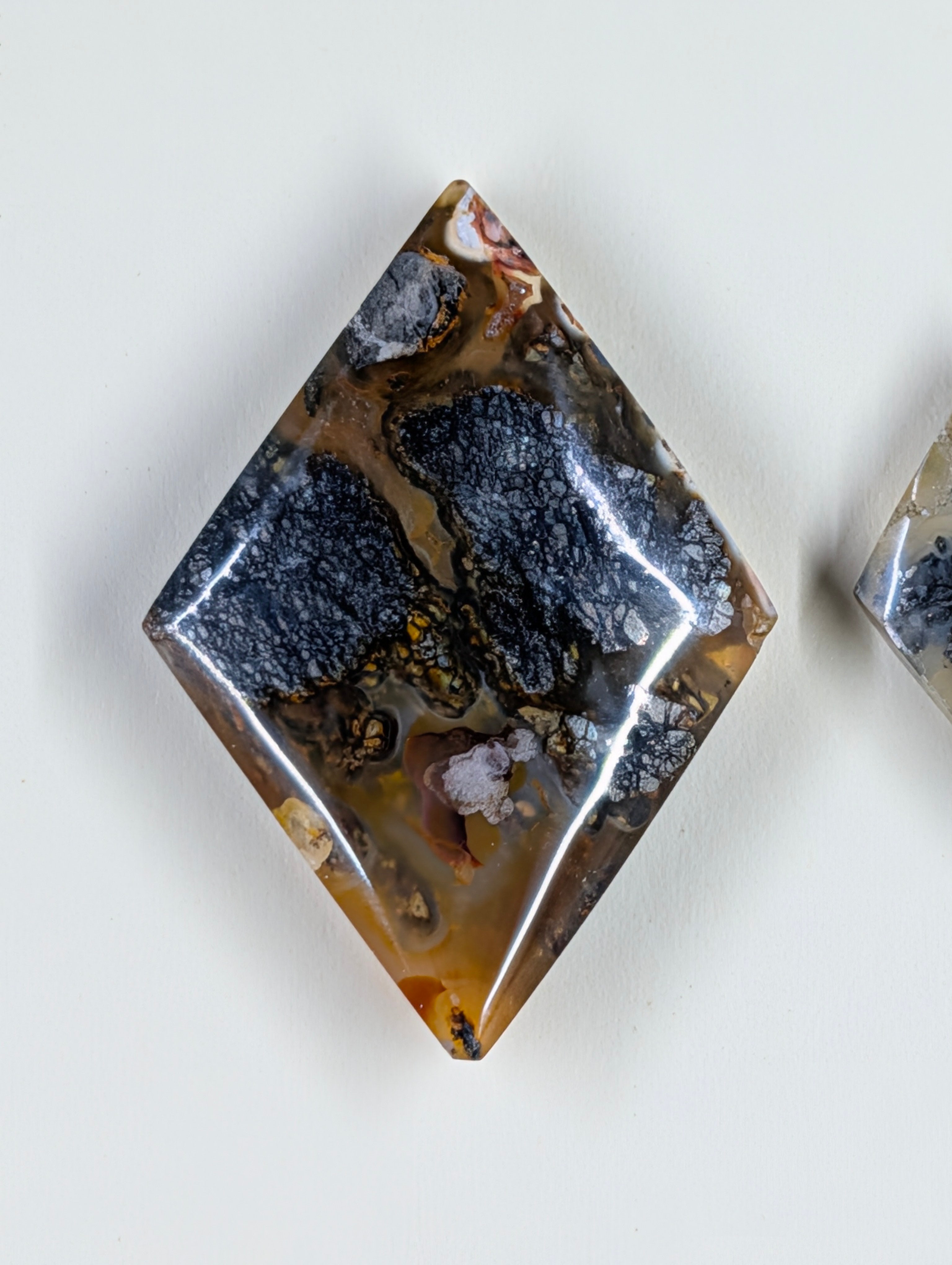 Rhombus Shape - Marcasite in Agate - Sacred Alchemy Select - Design-Ready Set