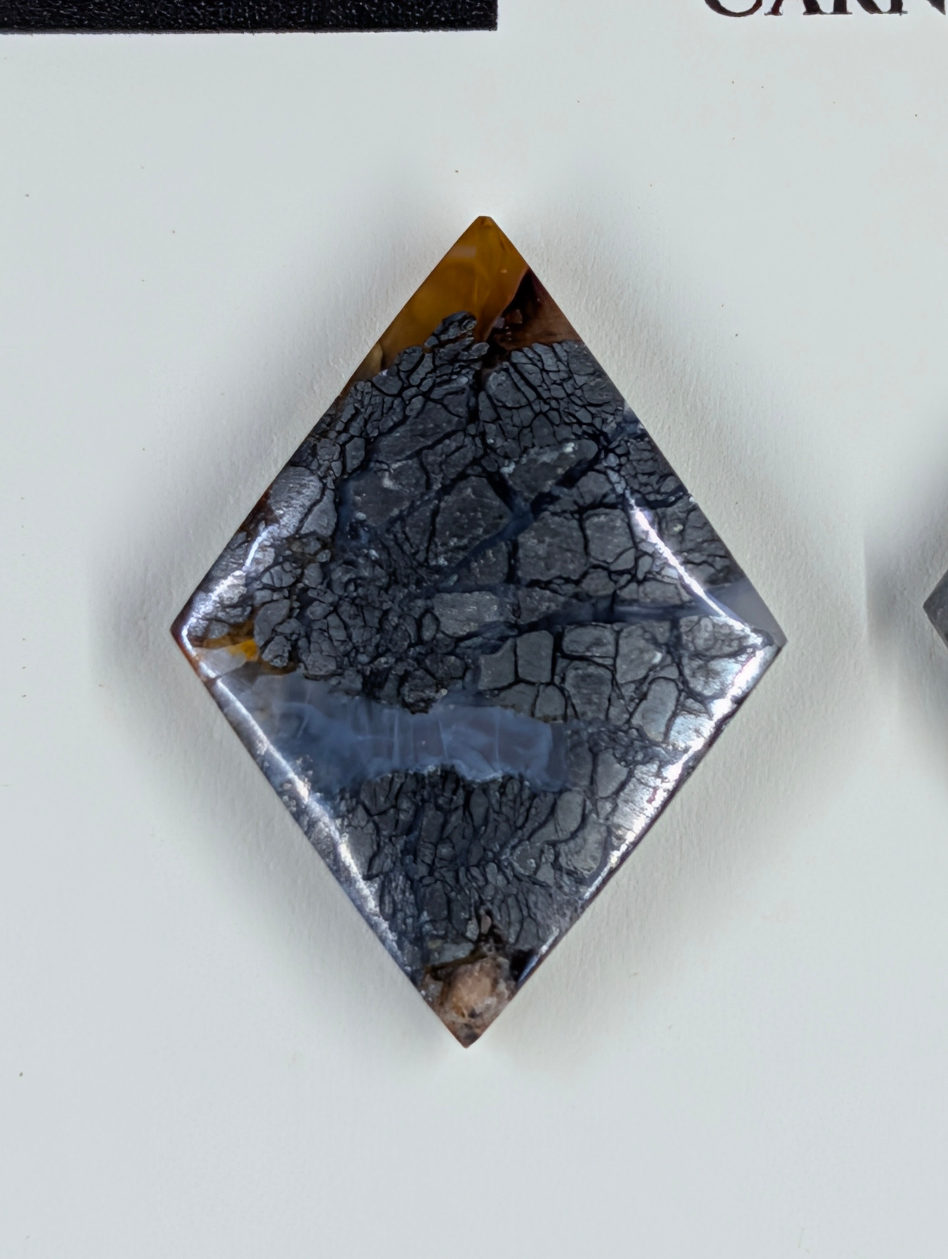Rhombus Shape - Marcasite in Agate - Sacred Alchemy Select - Design-Ready Set