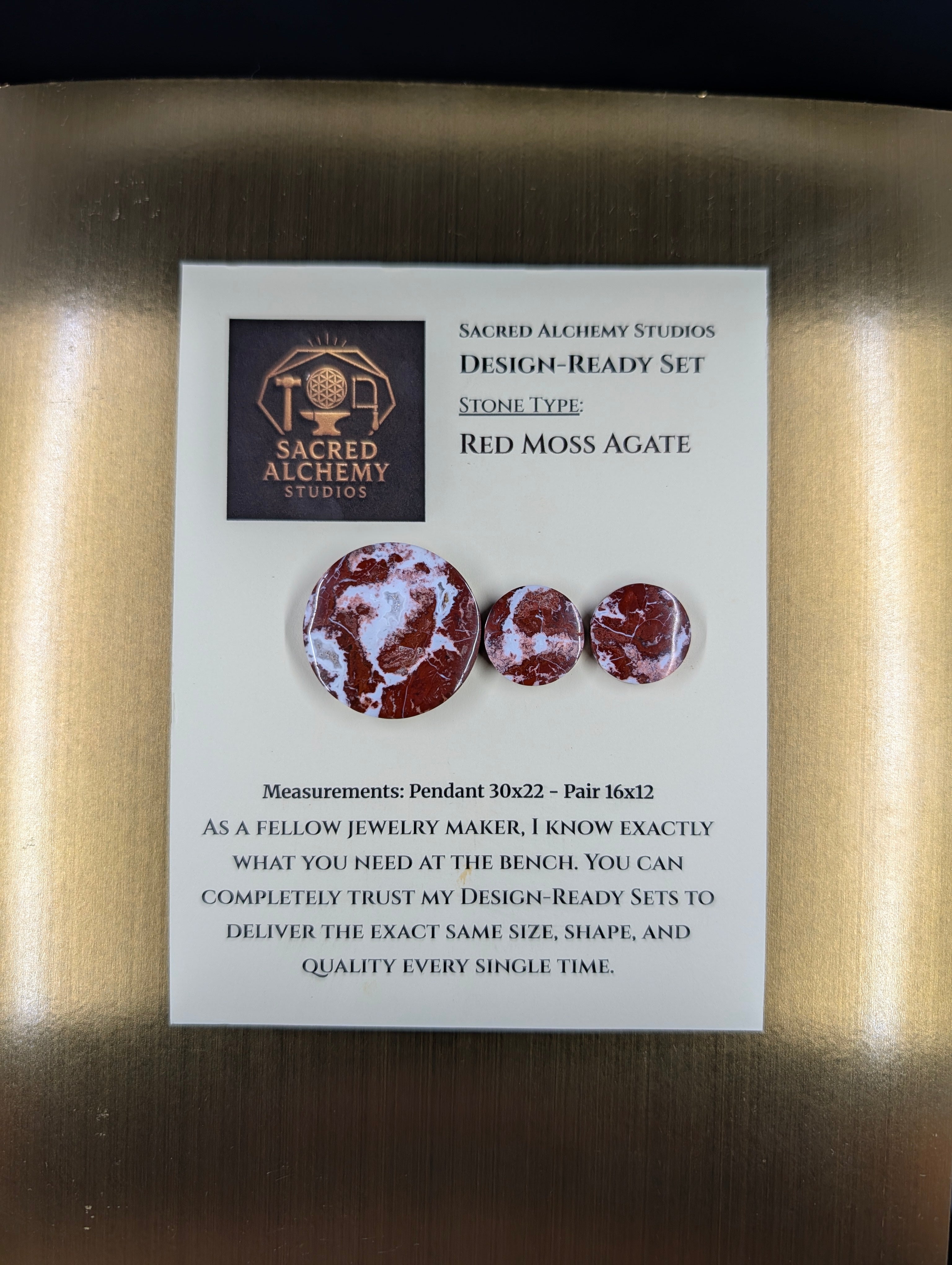 Circle Shape - Red Moss Agate - Design-Ready Sets