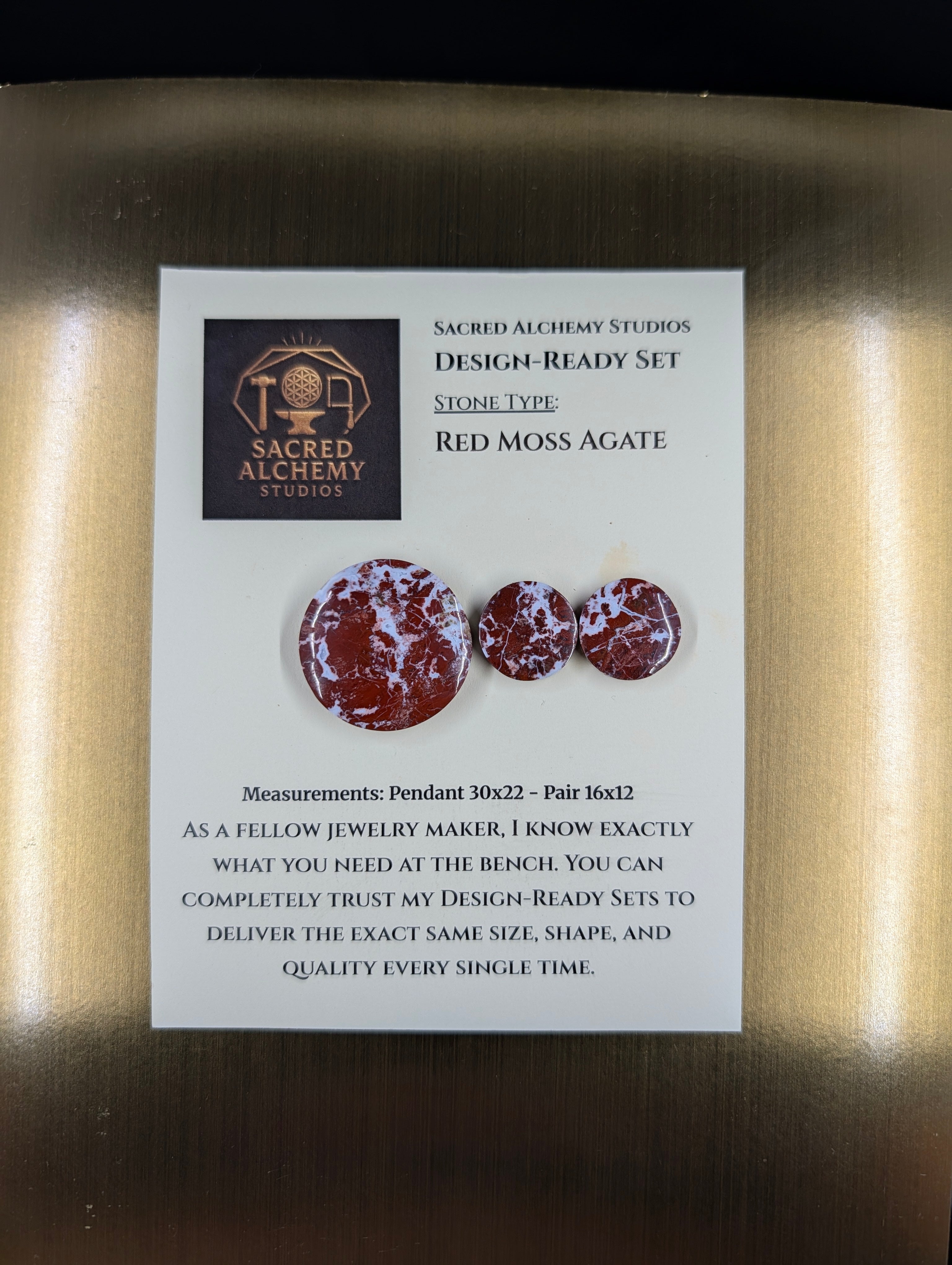 Circle Shape - Red Moss Agate - Design-Ready Sets