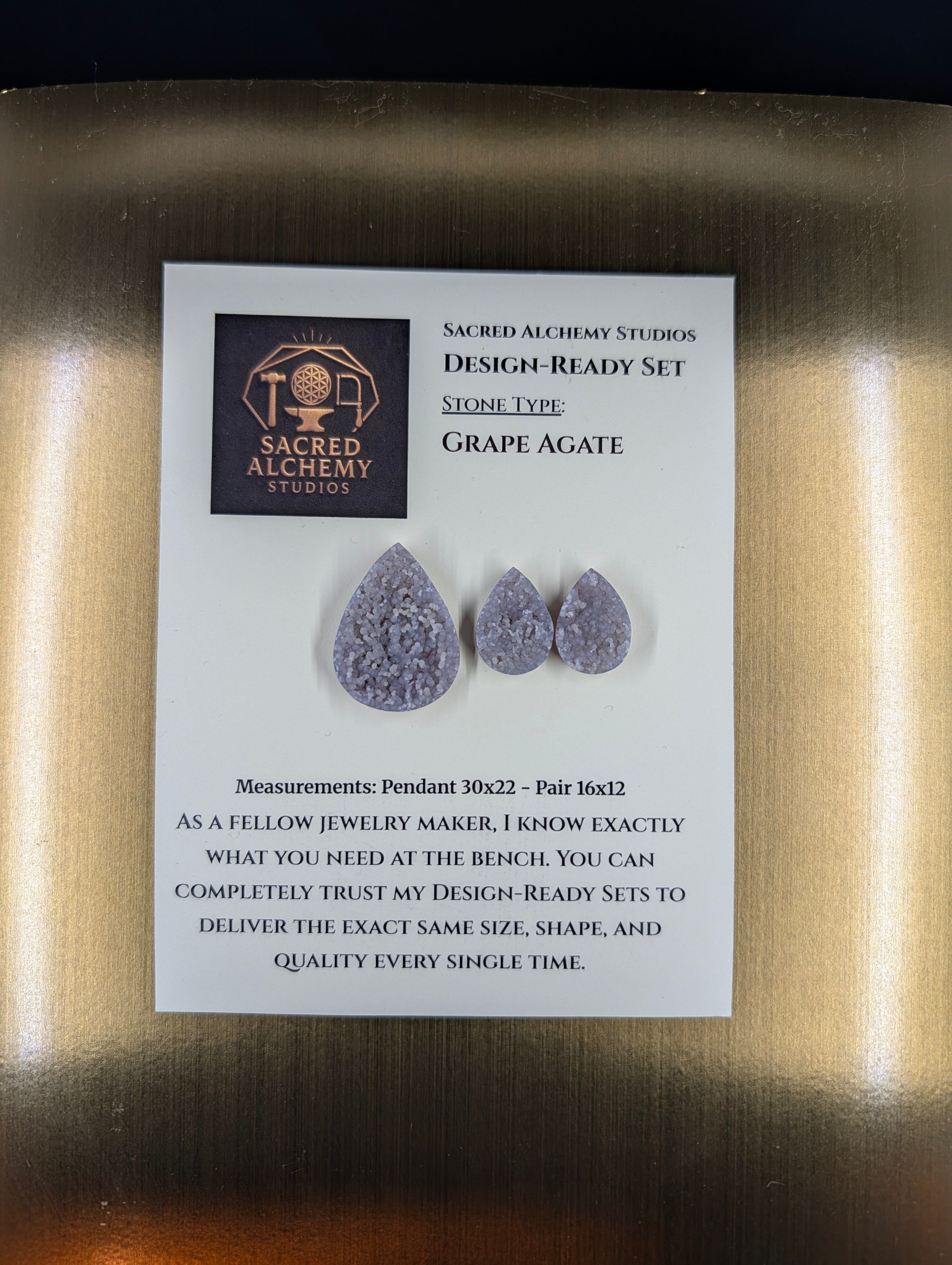 Tear Shape - Grape Agate - Botryoidal - Design-Ready Set
