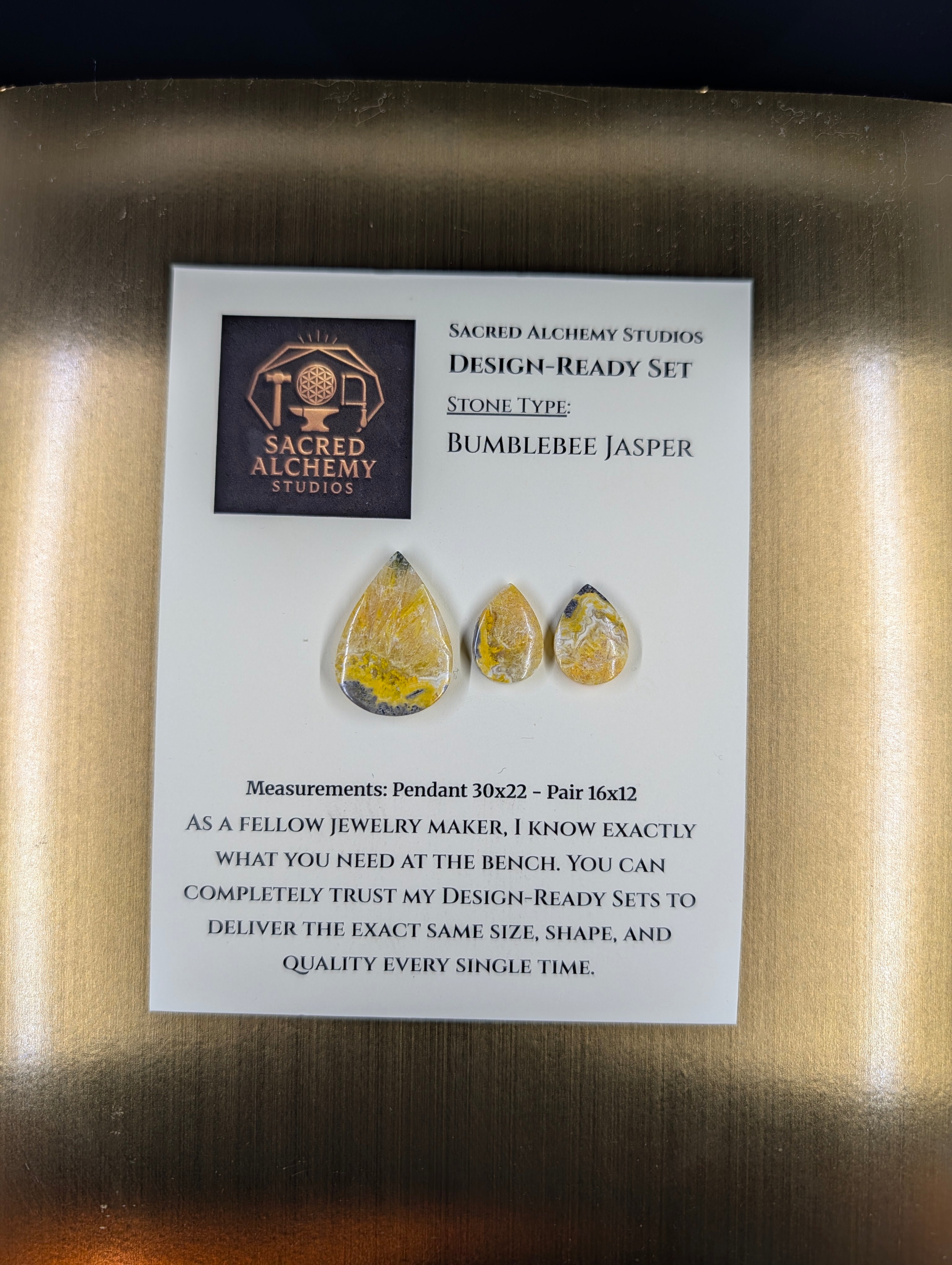 Tear Shape - Bumblebee Jasper - Design-Ready Set