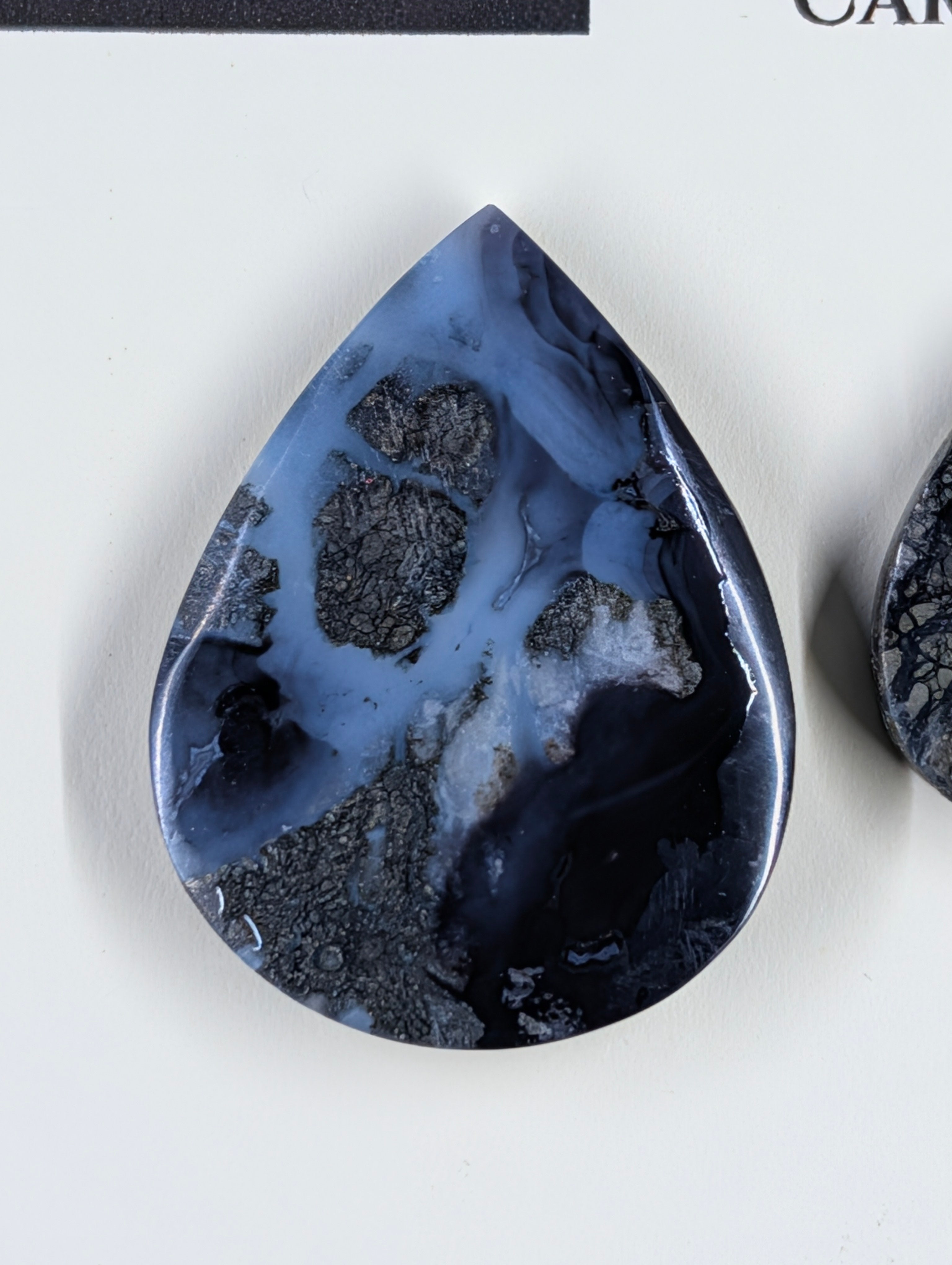 Tear Shape - Marcasite in Agate - Sacred Alchemy Select - Design-Ready Set