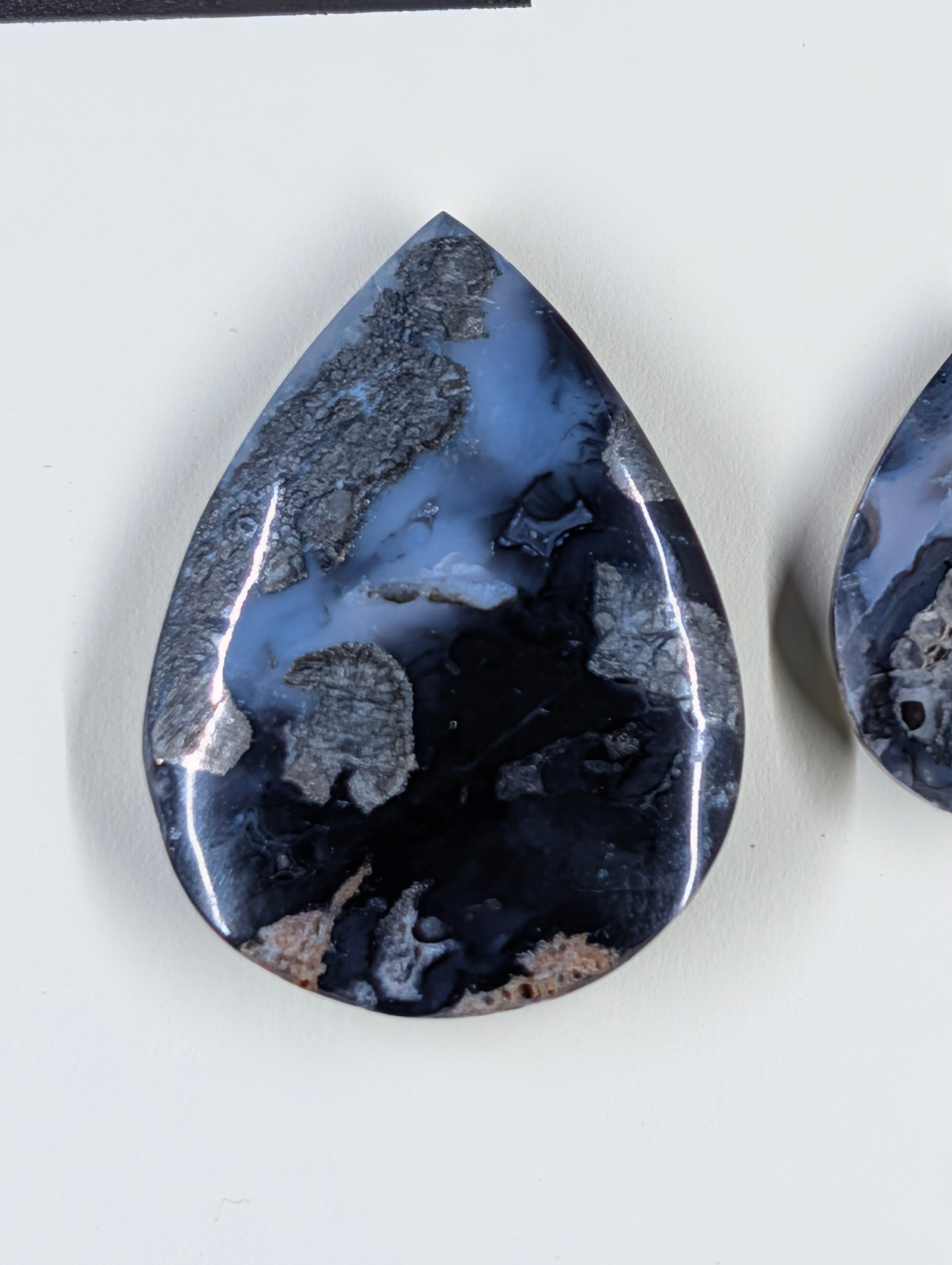 Tear Shape - Marcasite in Agate - Sacred Alchemy Select - Design-Ready Set