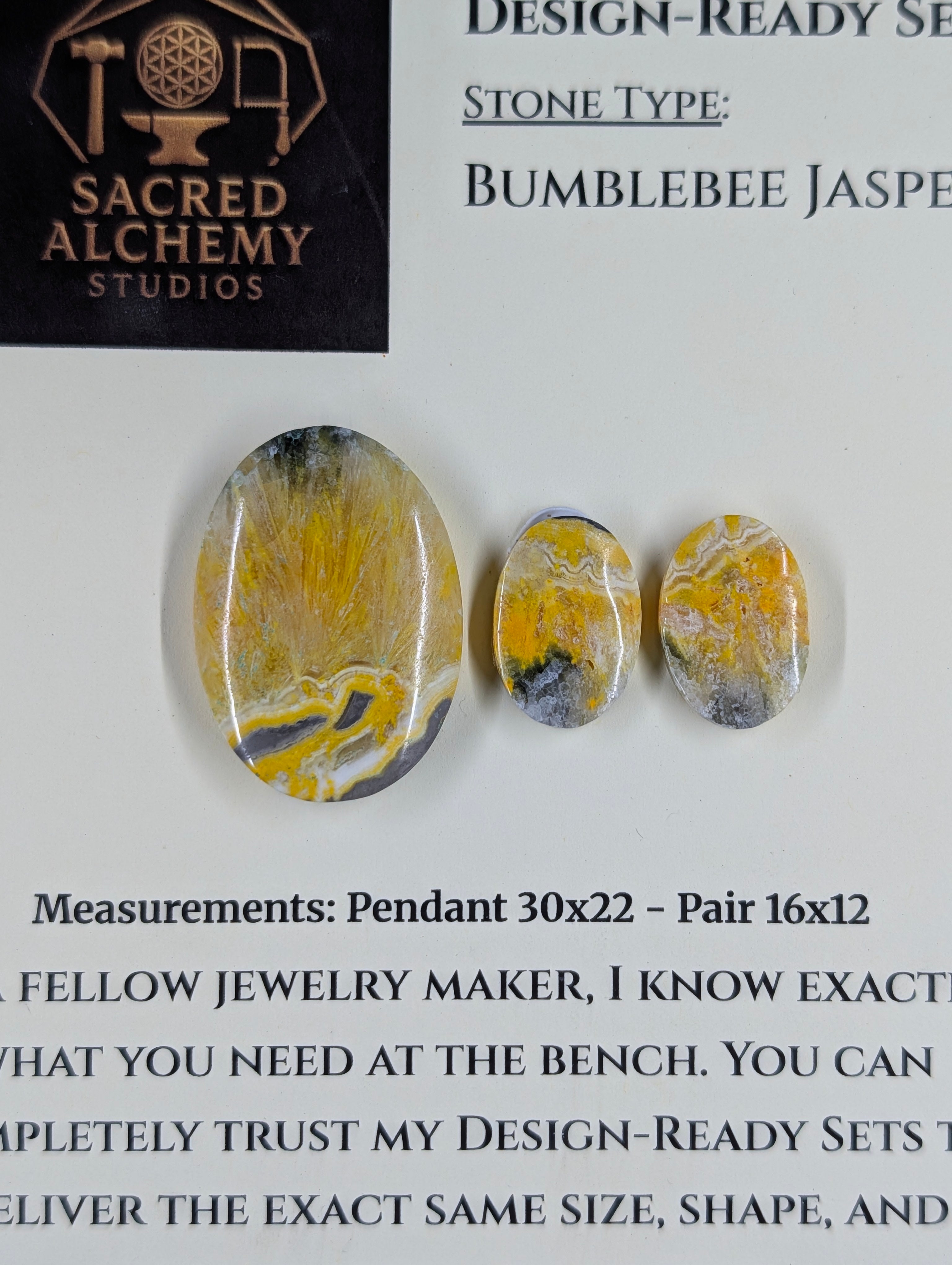Oval Shape - Bumblebee Jasper - Design-Ready Set