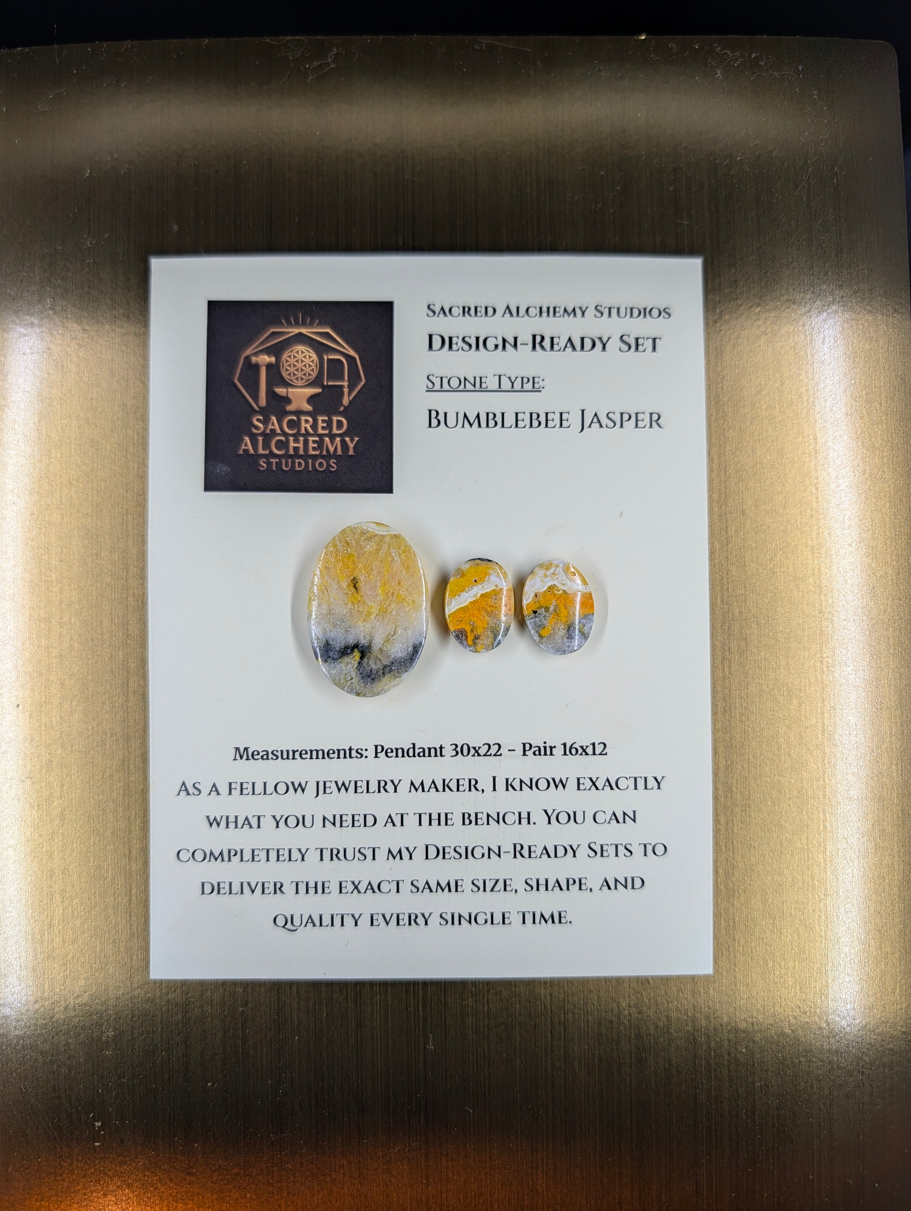 Oval Shape - Bumblebee Jasper - Design-Ready Set