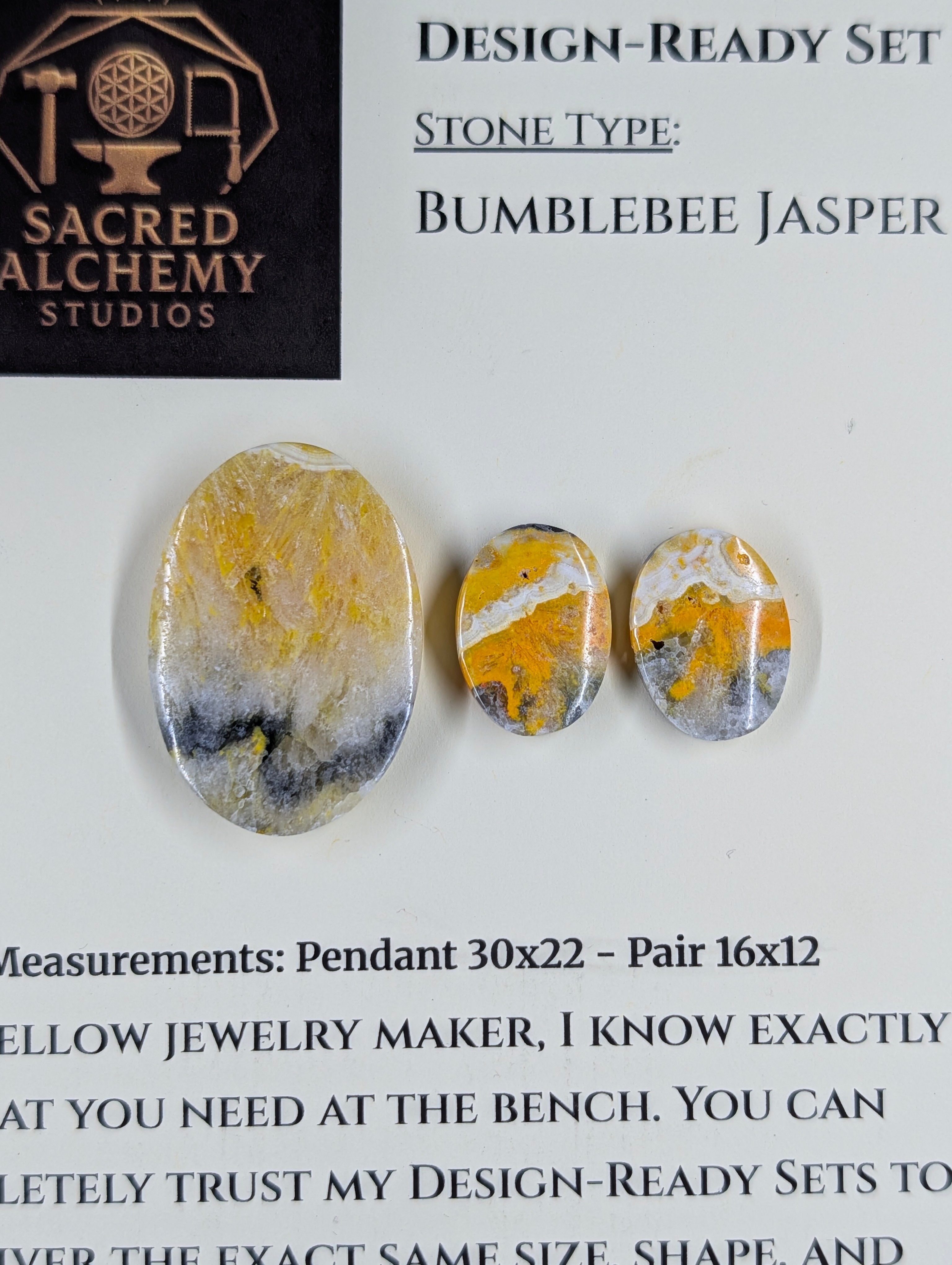 Oval Shape - Bumblebee Jasper - Design-Ready Set