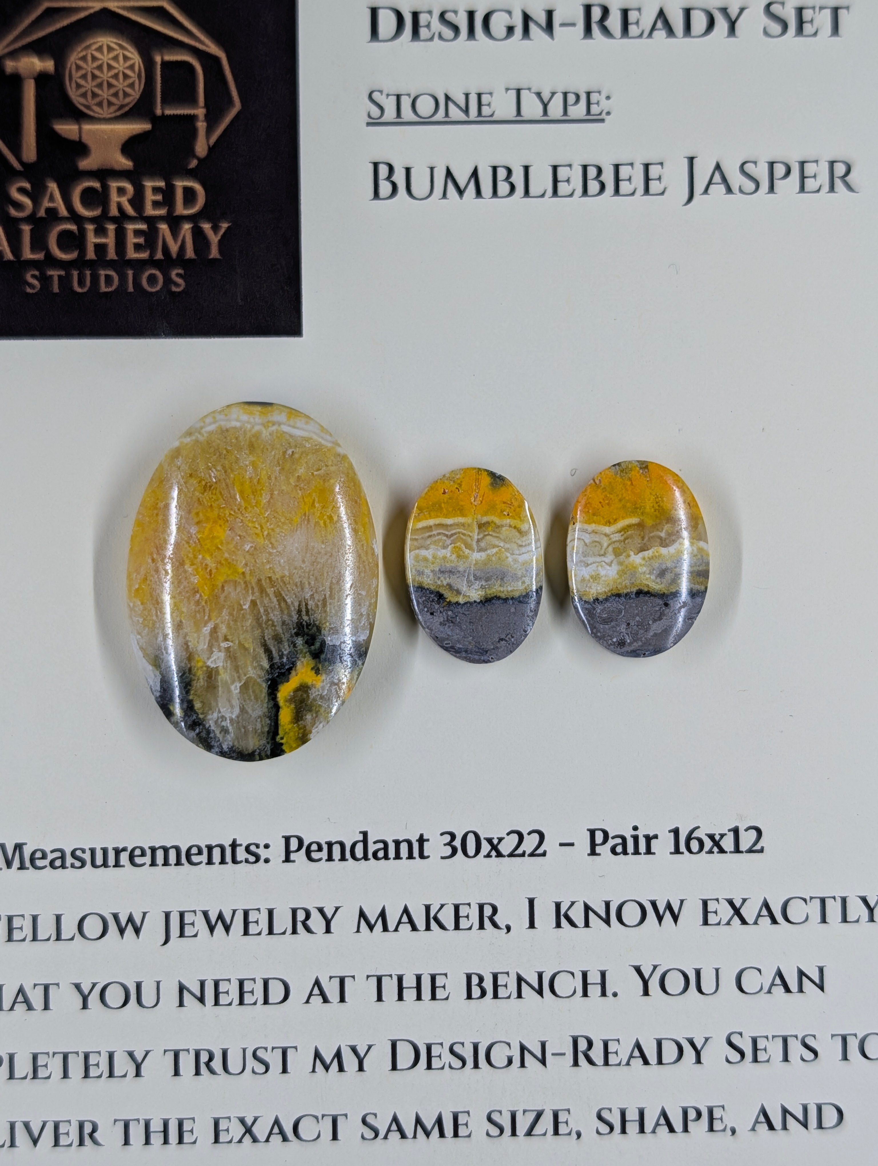 Oval Shape - Bumblebee Jasper - Design-Ready Set