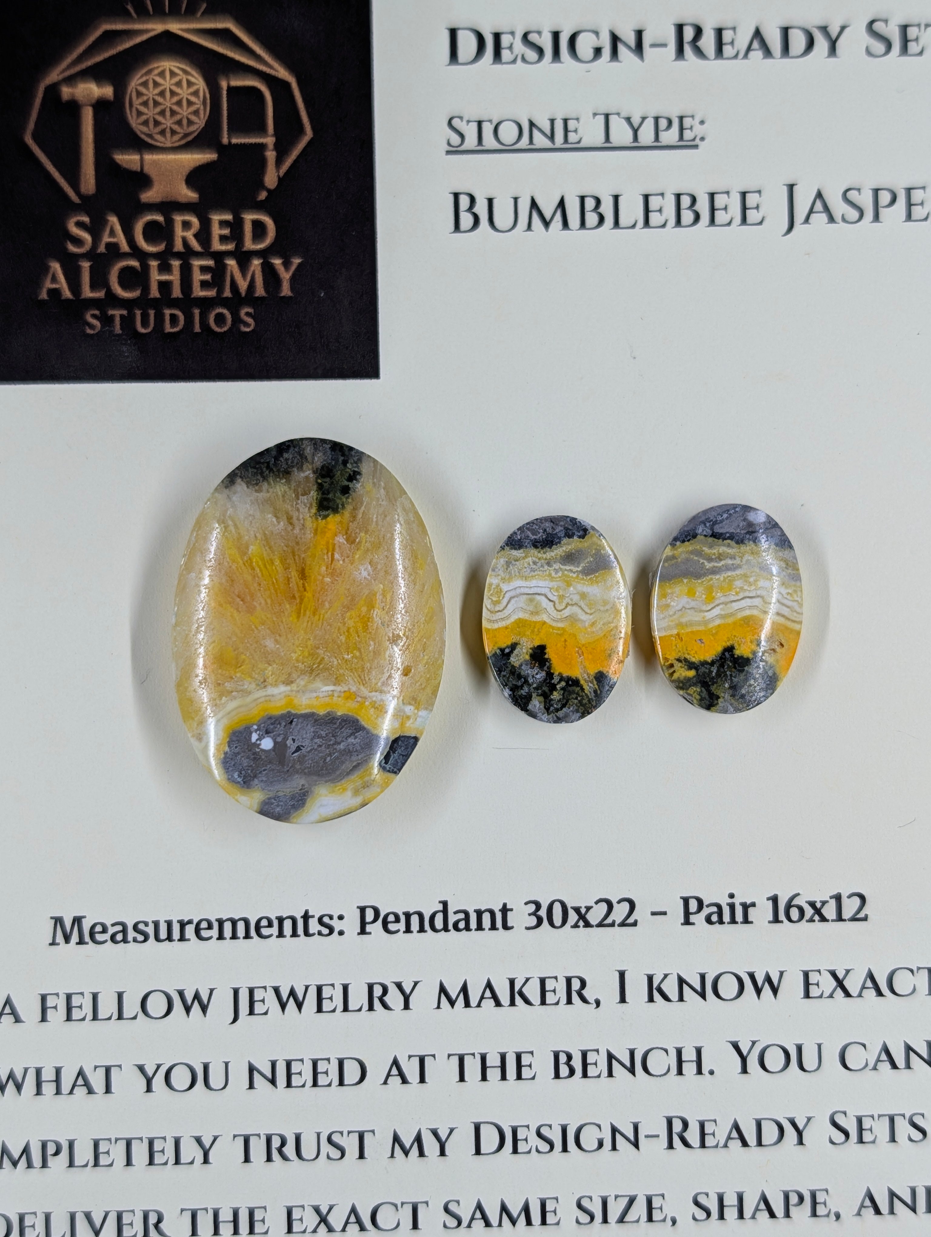 Oval Shape - Bumblebee Jasper - Design-Ready Set