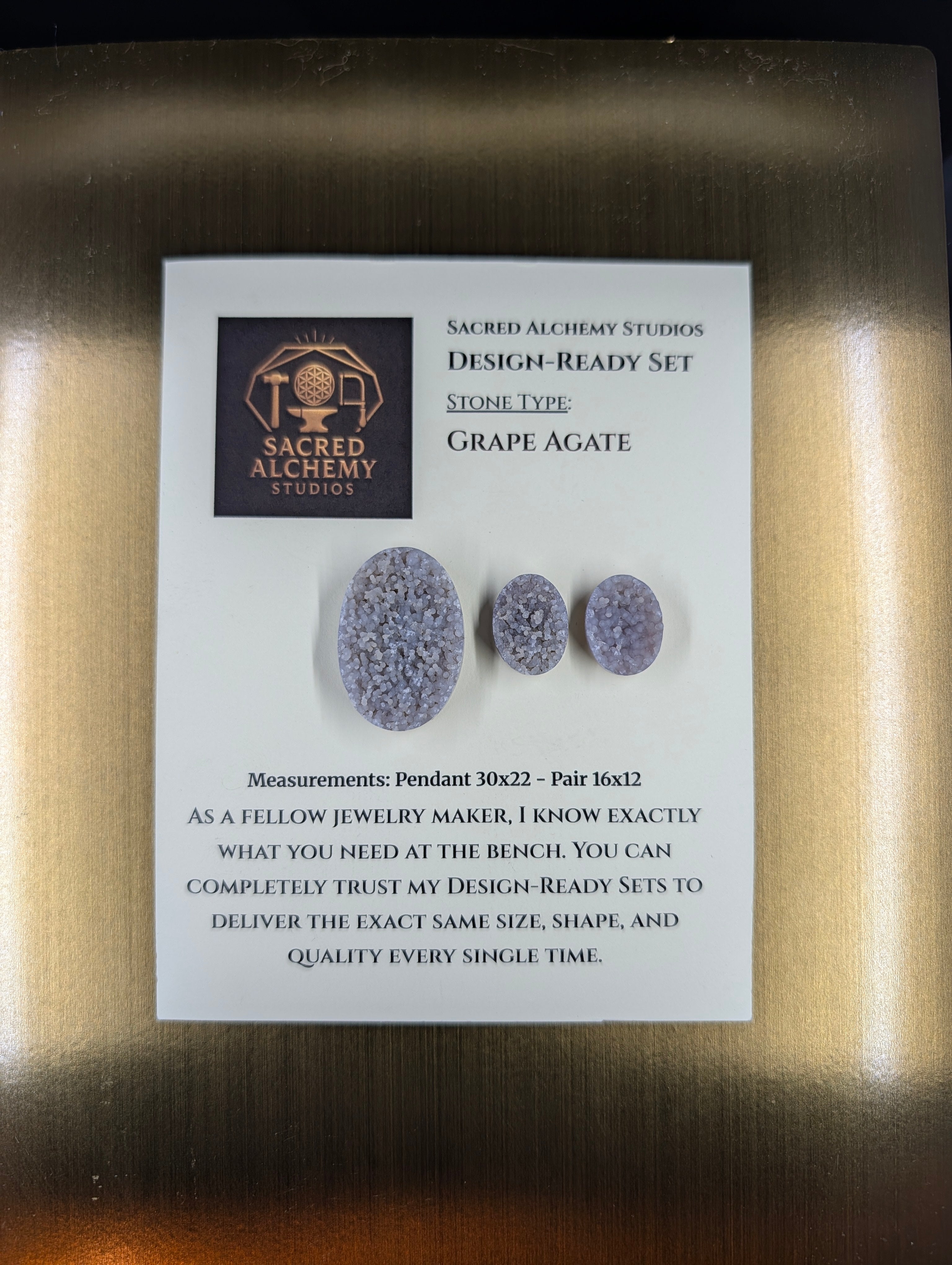 Oval Shape - Grape Agate - Botryoidal - Design-Ready Set