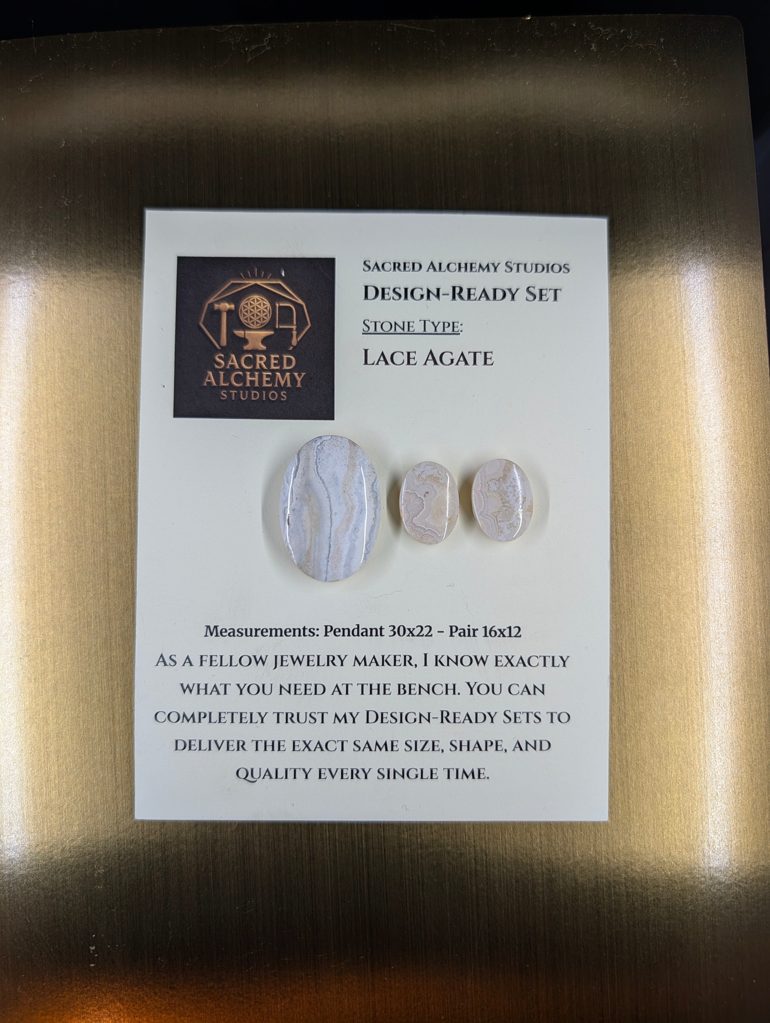 Oval Shape - Lace Agate - Design-Ready Set
