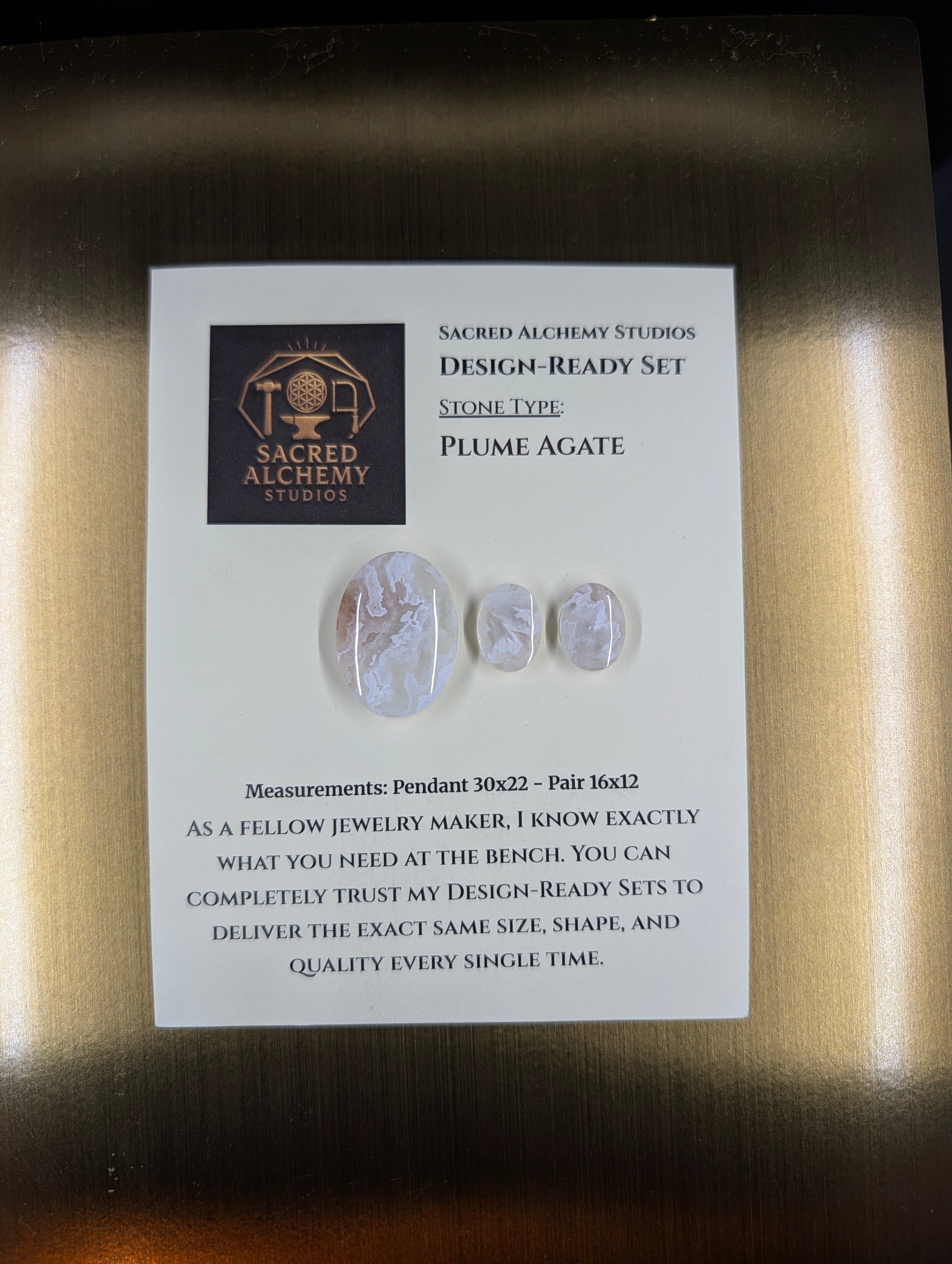 Oval Shape - Plume Agate - Design-Ready Set