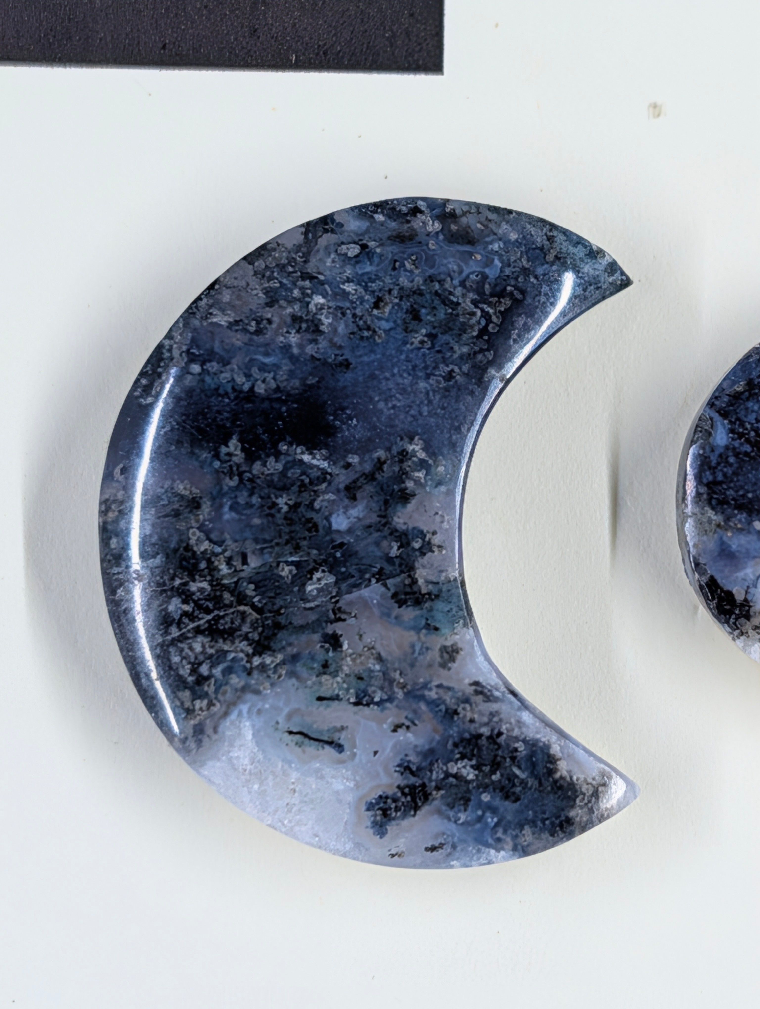 Crescent Moon - Marcasite in Agate - Sacred Alchemy Select - Design-Ready Set