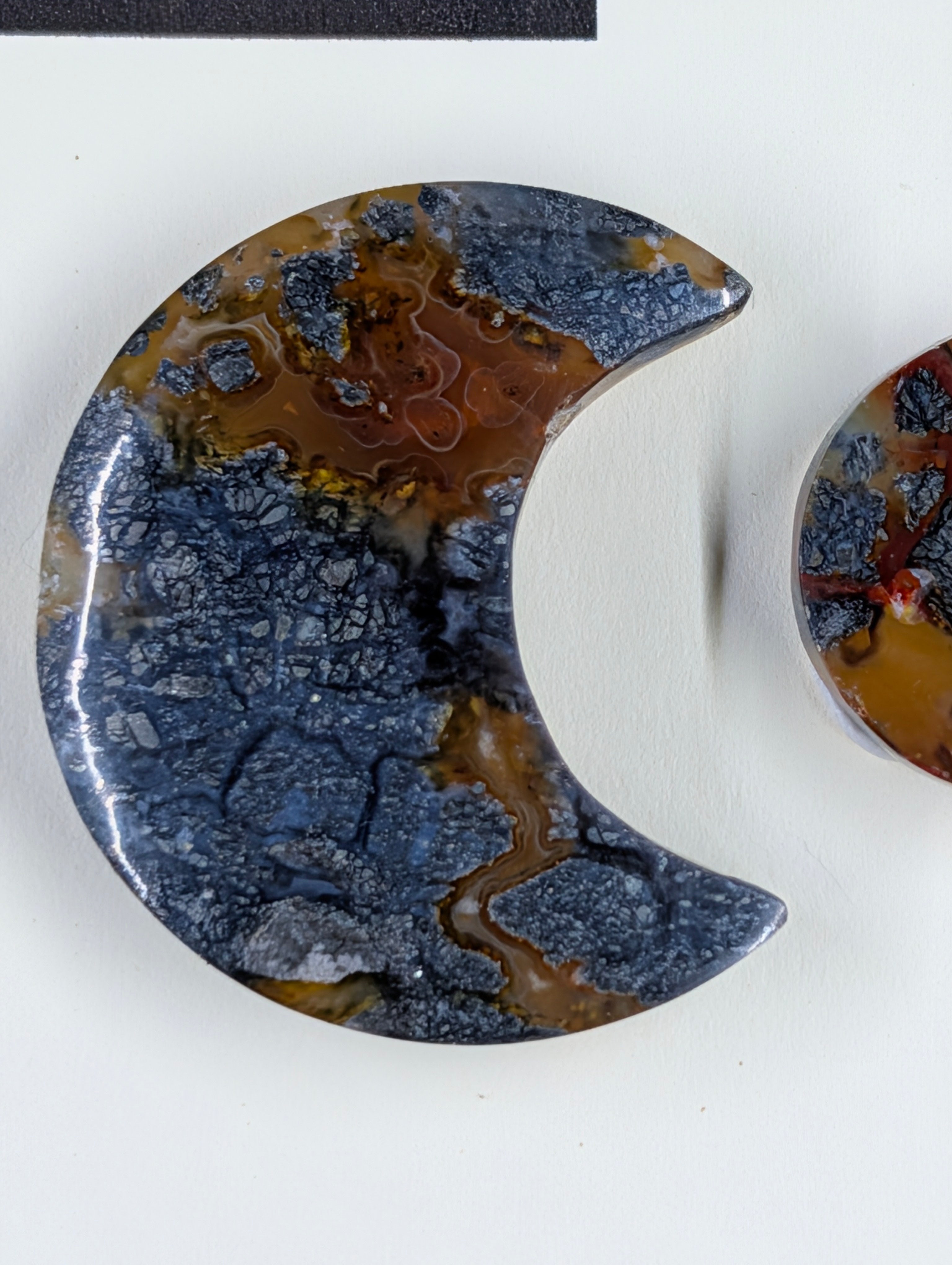 Crescent Moon - Red Marcasite - Design-Ready Set