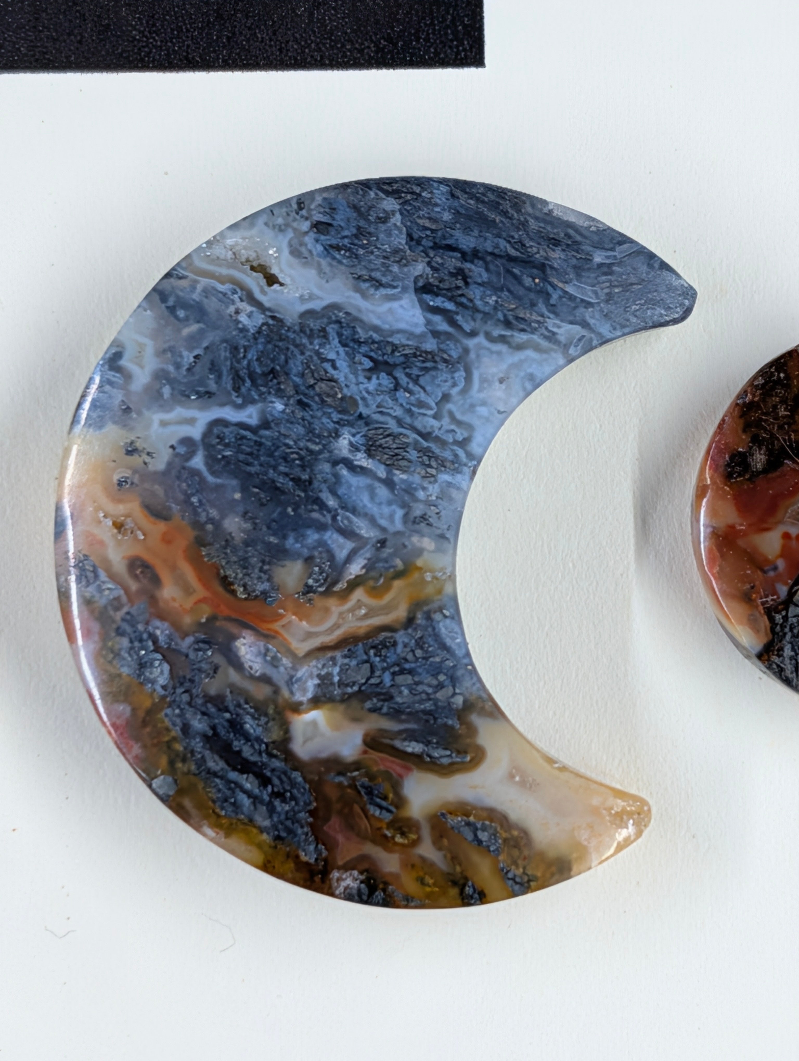 Crescent Moon - Red Marcasite - Design-Ready Set
