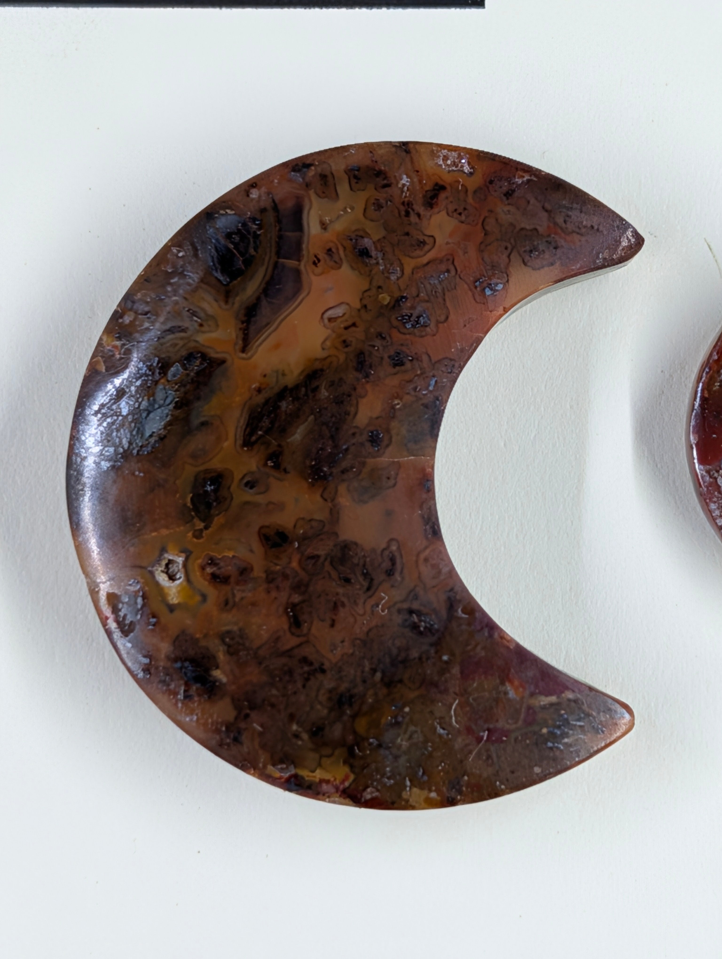Crescent Moon - Red Marcasite - Design-Ready Set