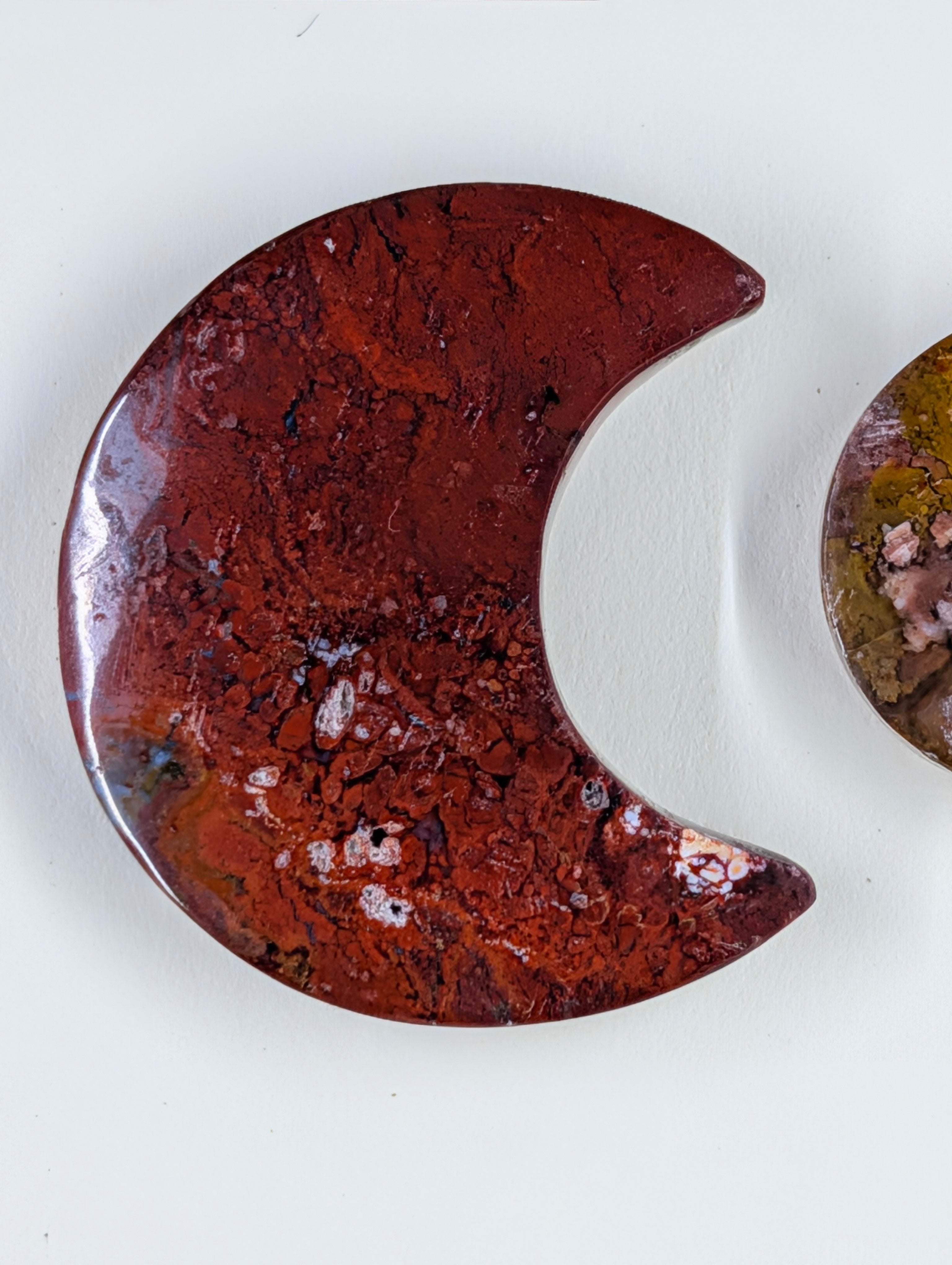 Crescent Moon - Red Moss Agate - Design-Ready Sets