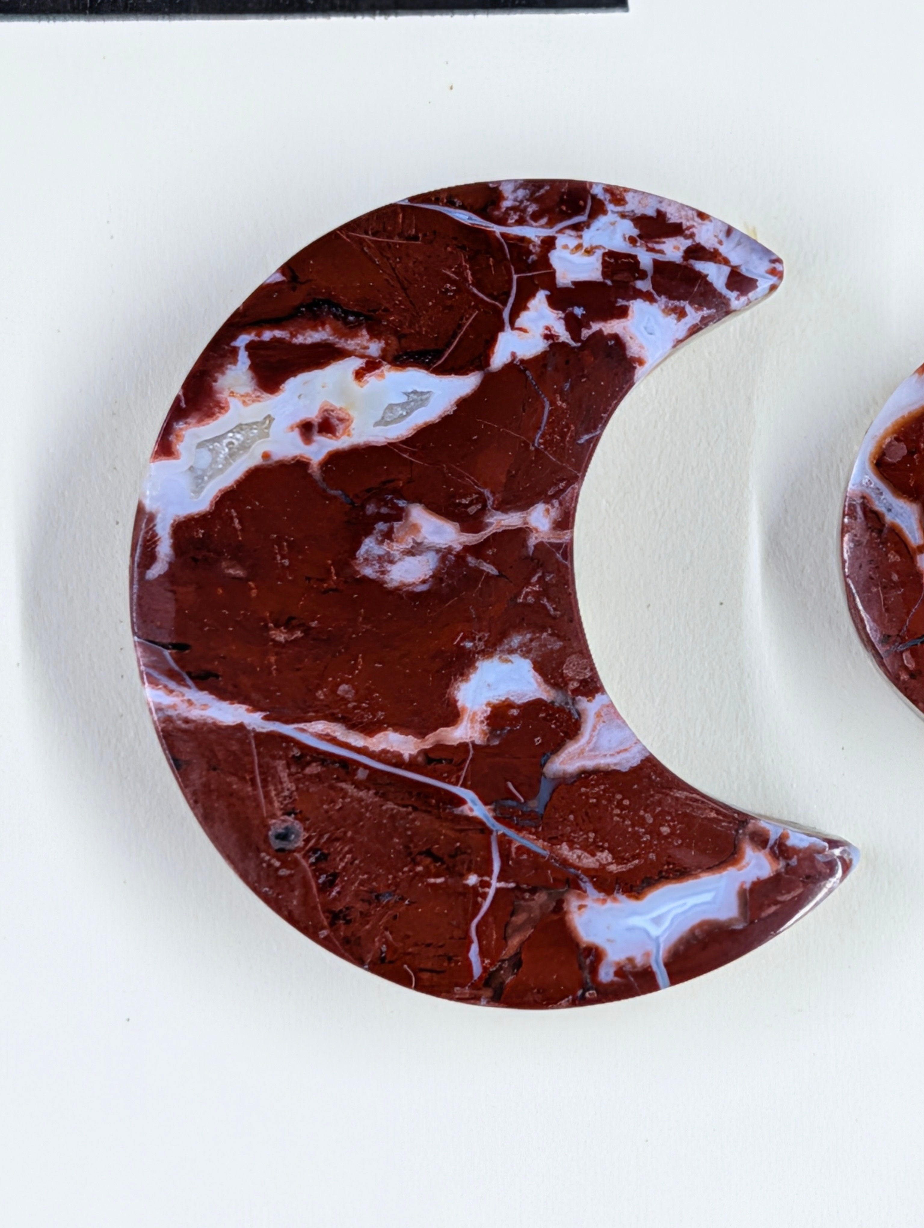 Crescent Moon - Red Moss Agate - Design-Ready Sets