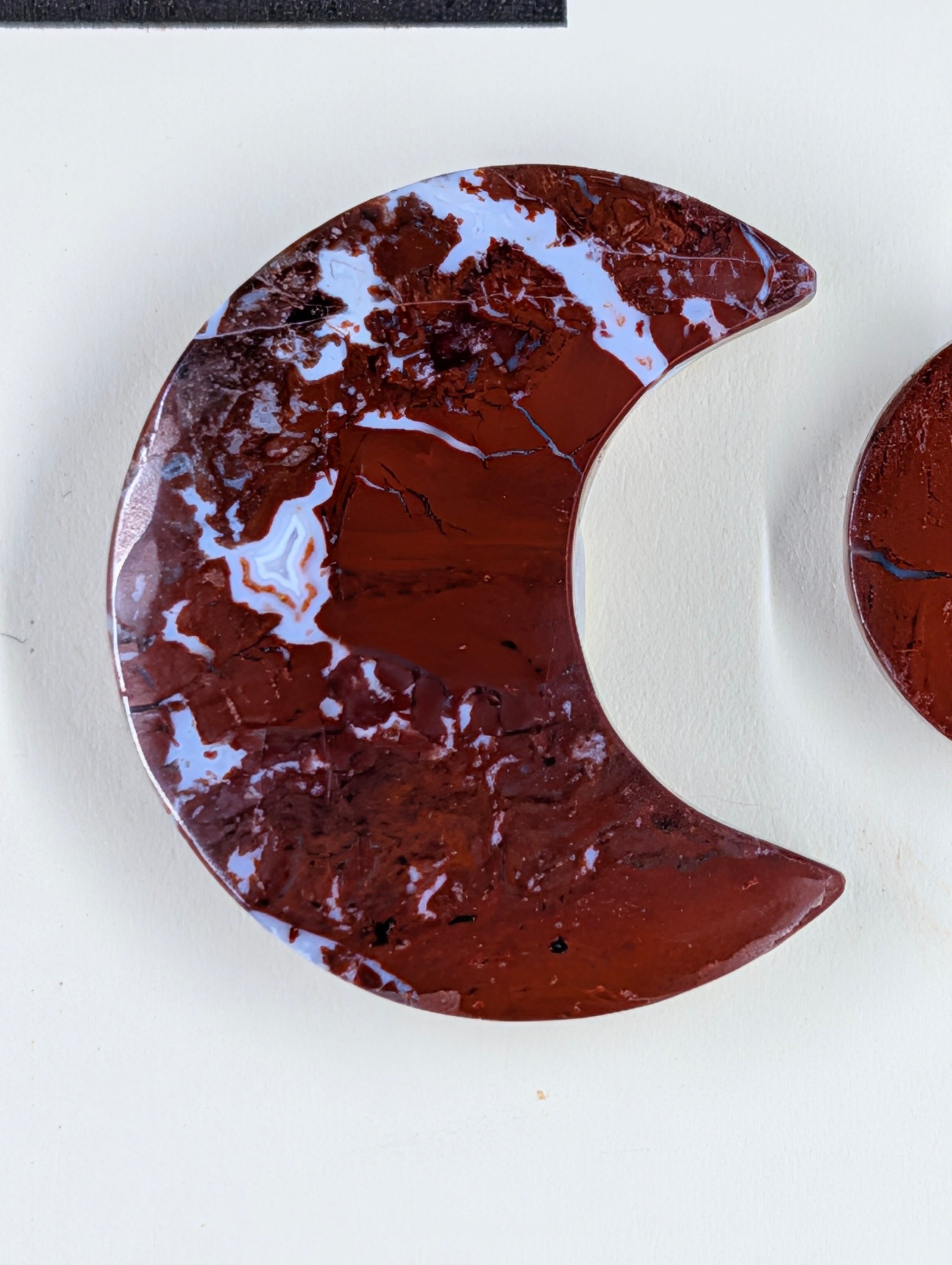 Crescent Moon - Red Moss Agate - Design-Ready Sets