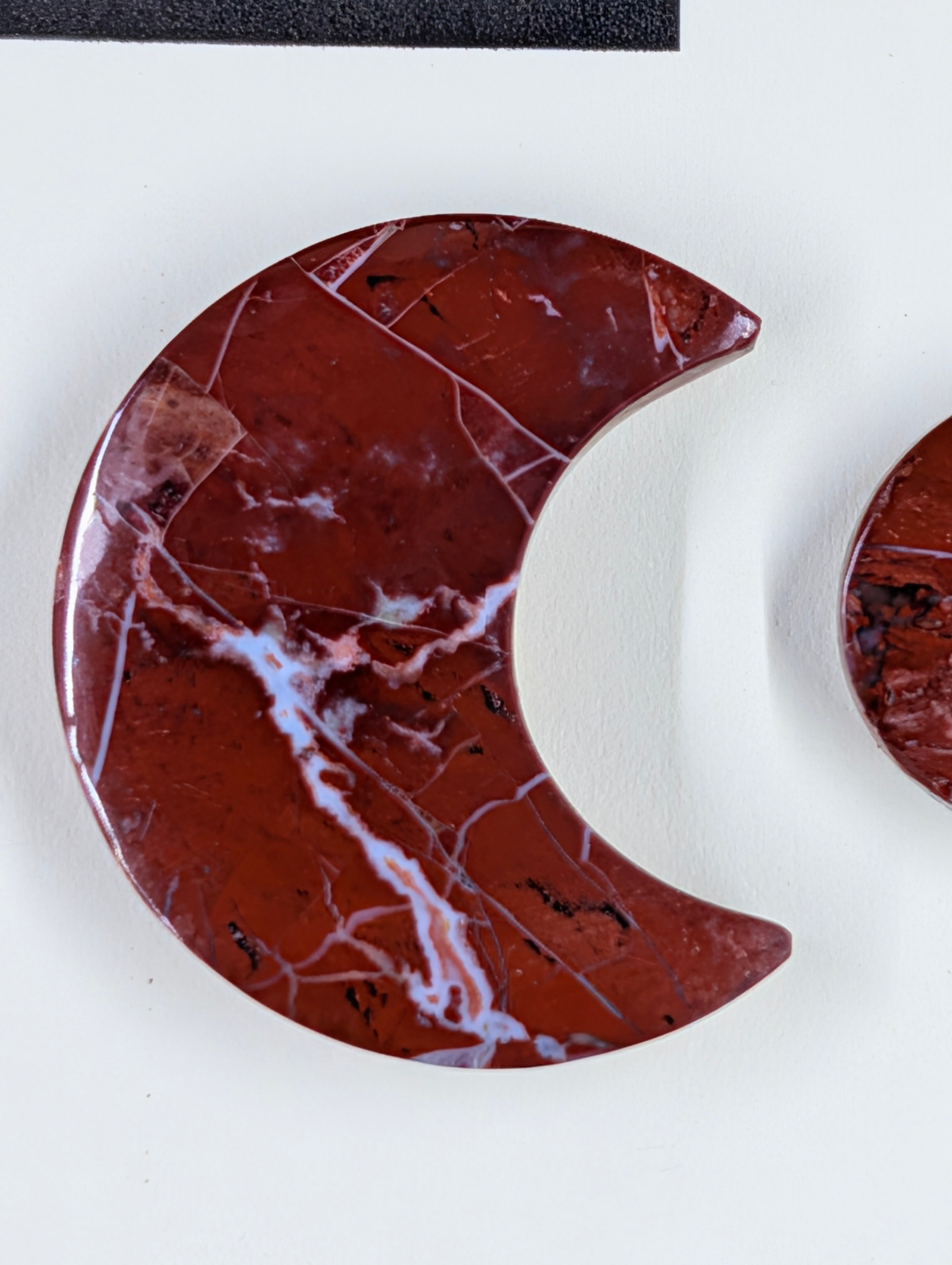 Crescent Moon - Red Moss Agate - Design-Ready Sets