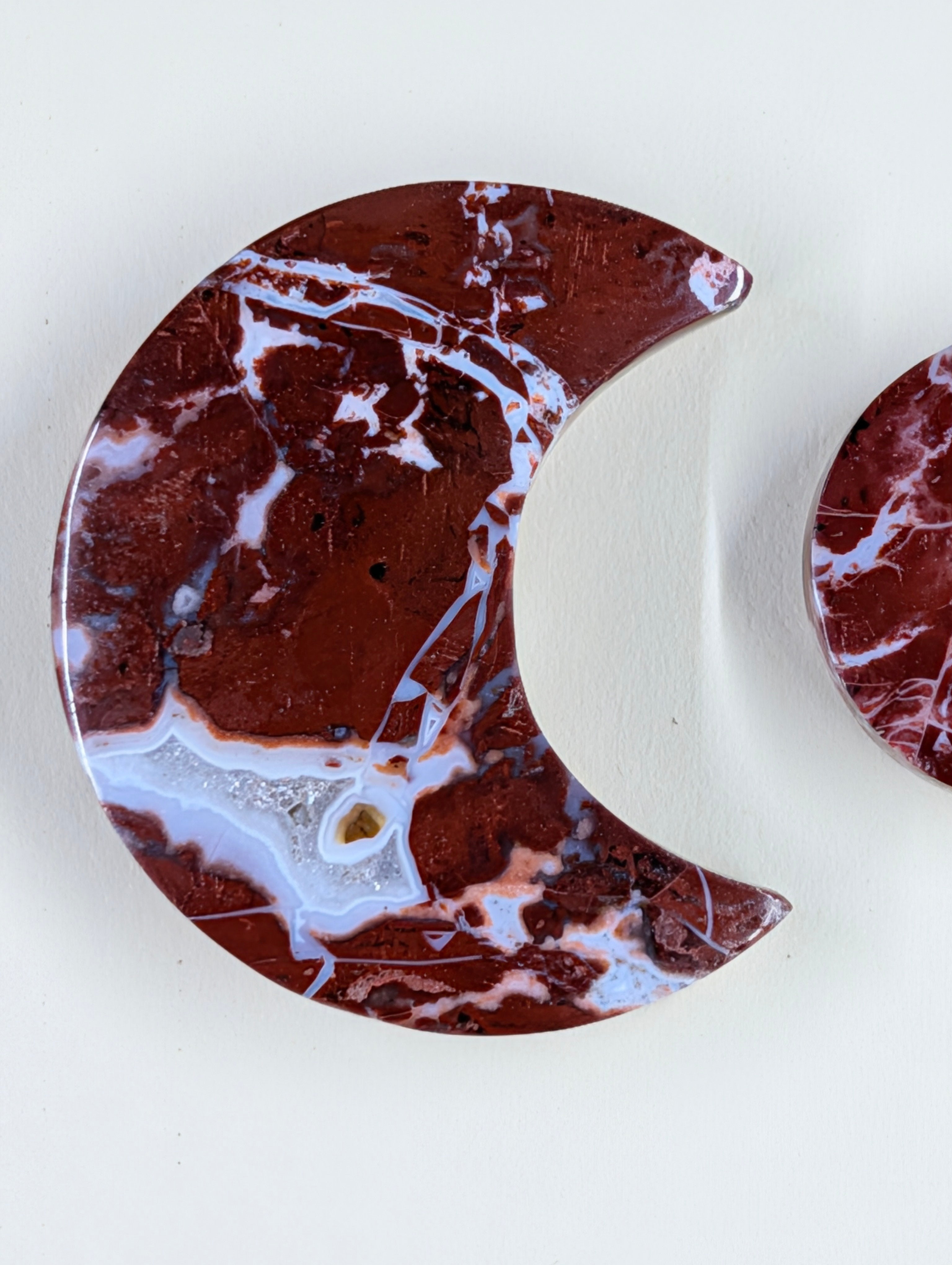 Crescent Moon - Red Moss Agate - Design-Ready Sets