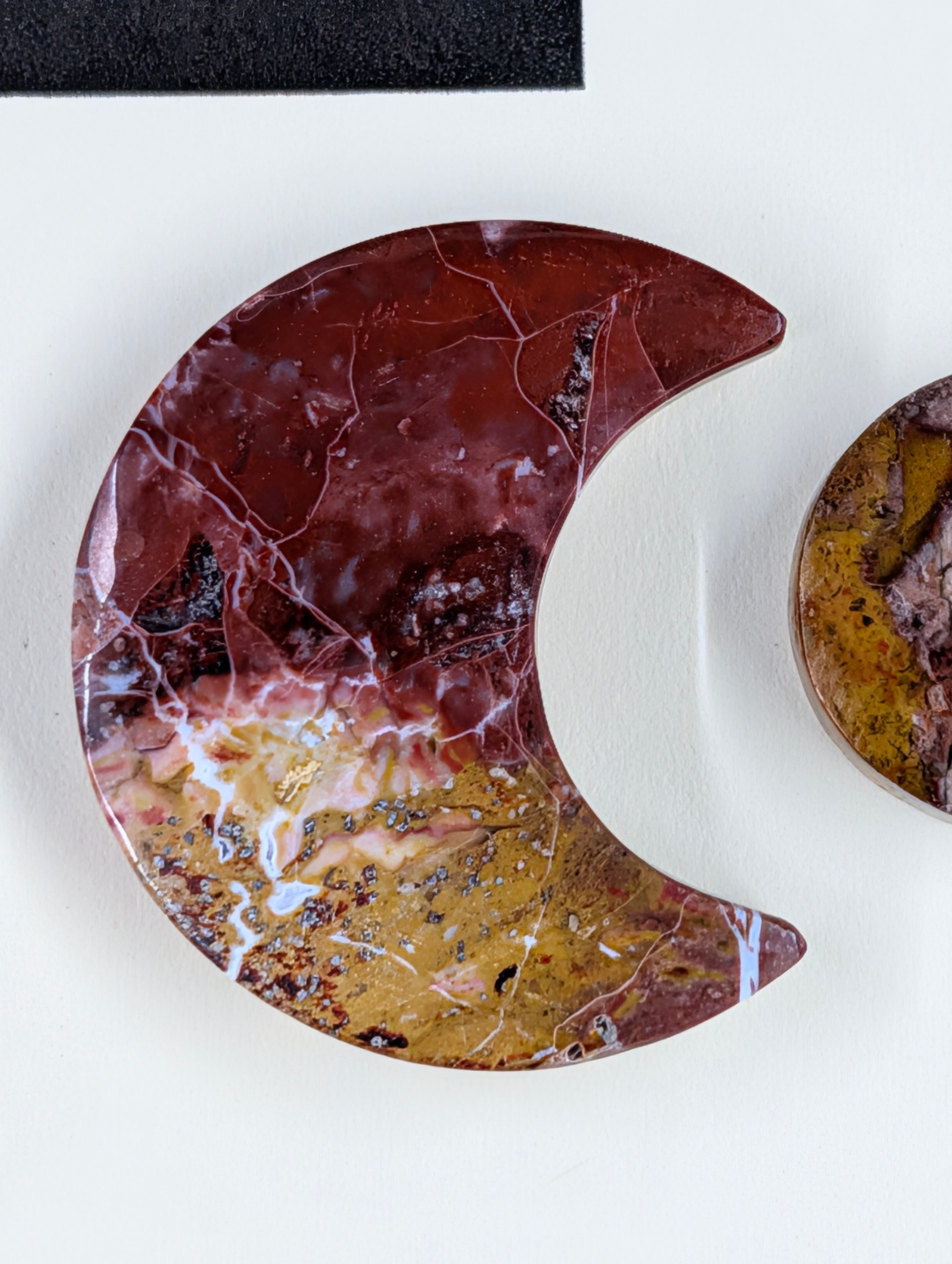 Crescent Moon - Red Moss Agate - Design-Ready Sets