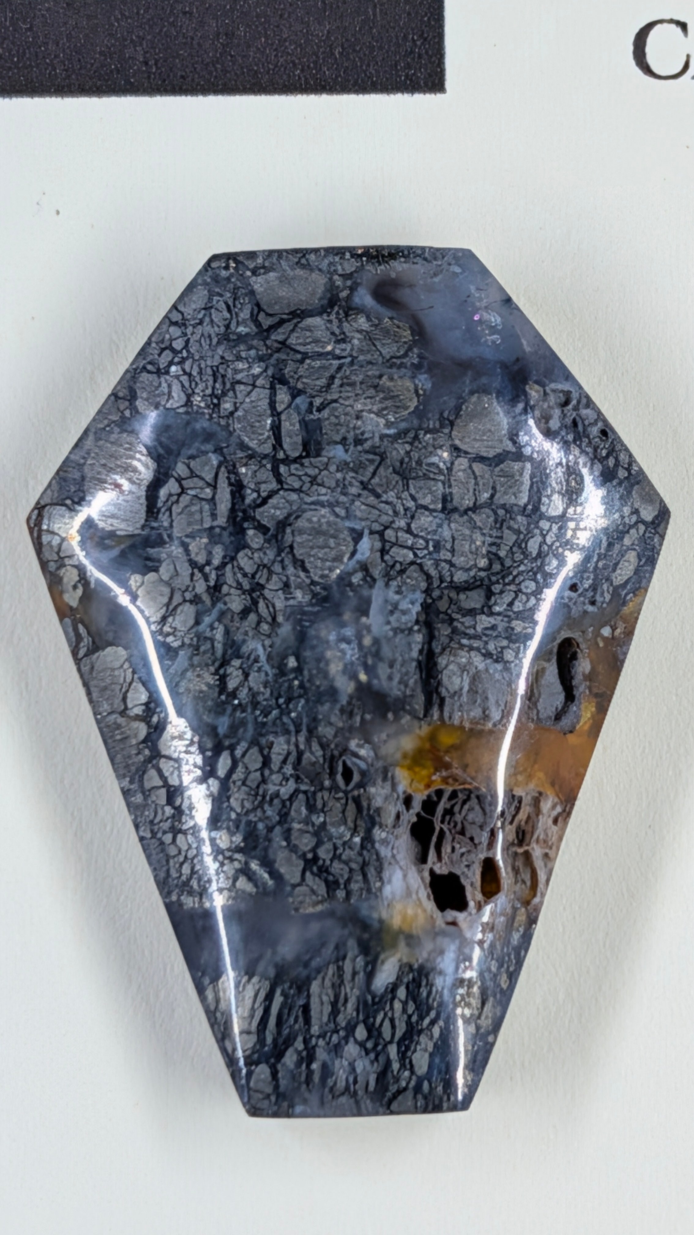 Coffin Shape - Marcasite in Agate - Sacred Alchemy Select - Design-Ready Set