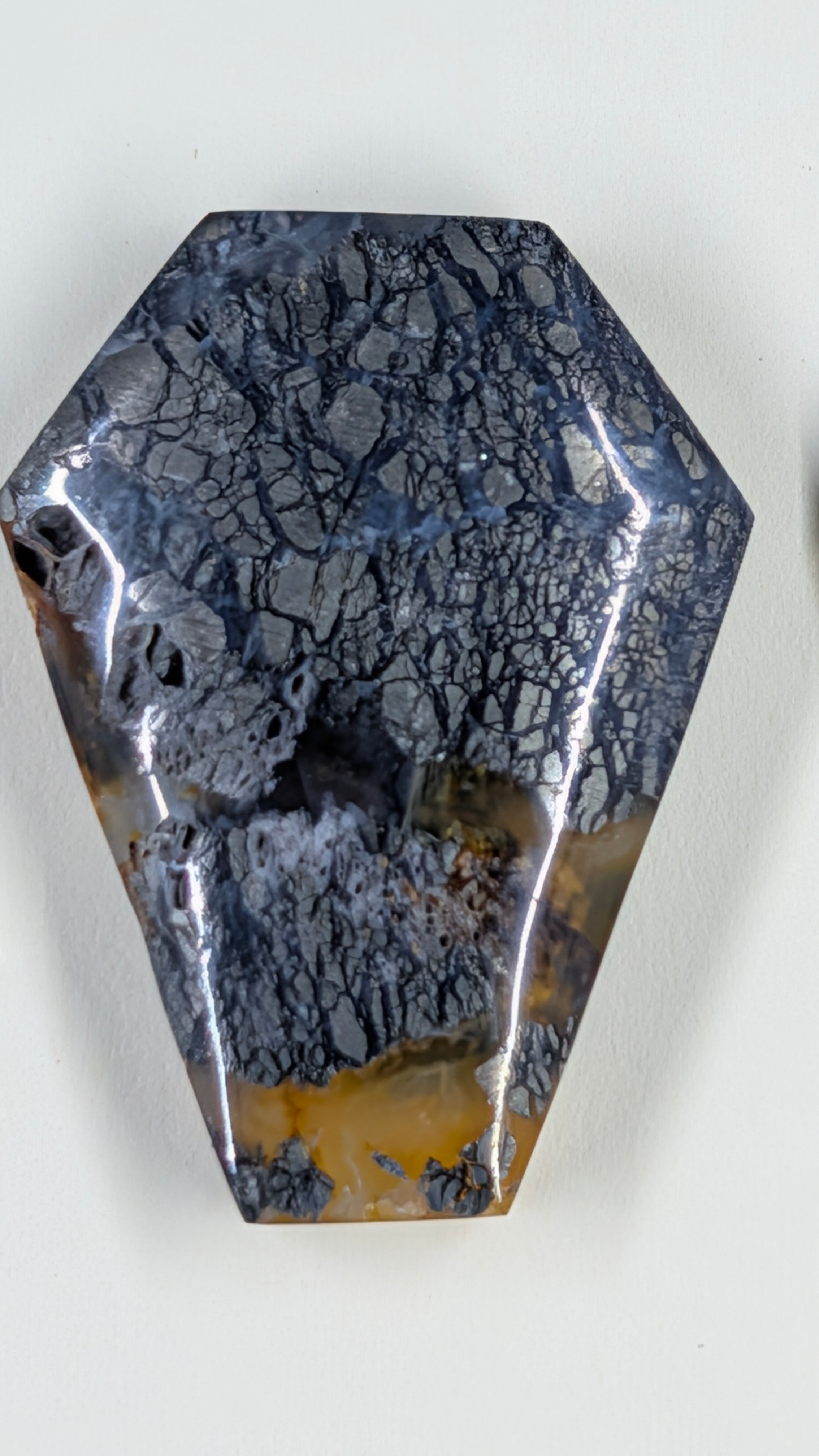 Coffin Shape - Marcasite in Agate - Sacred Alchemy Select - Design-Ready Set