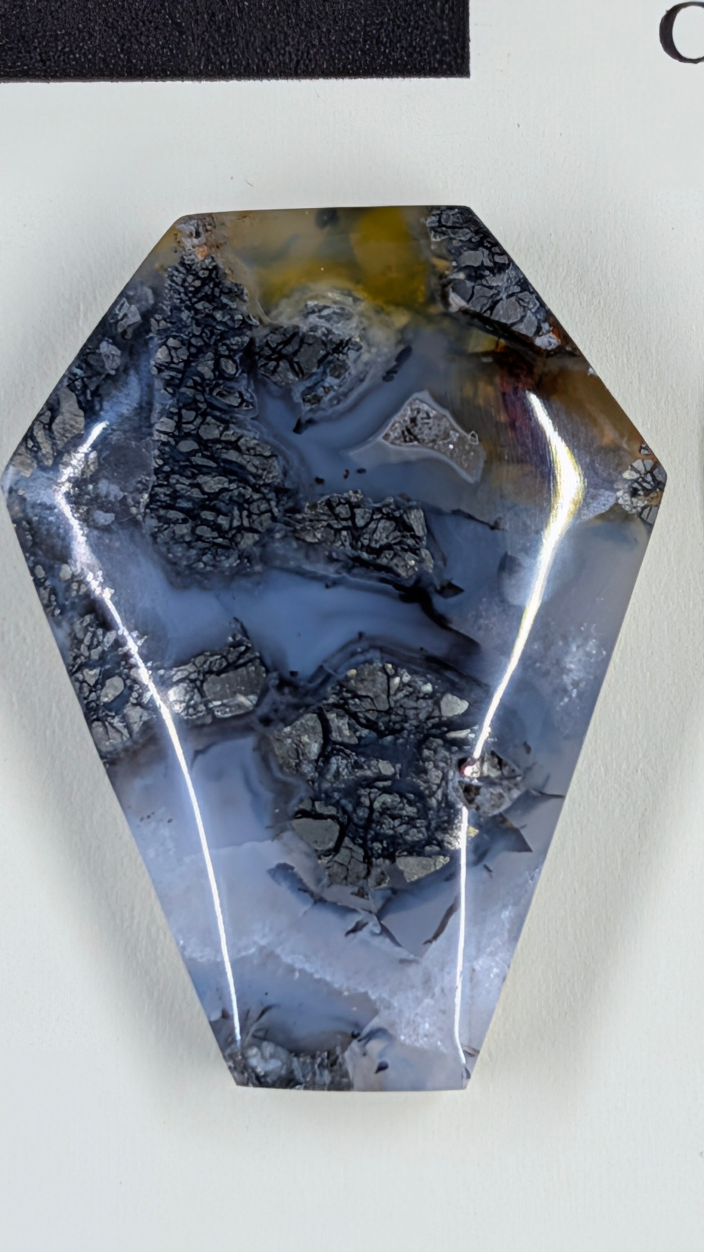 Coffin Shape - Marcasite in Agate - Sacred Alchemy Select - Design-Ready Set