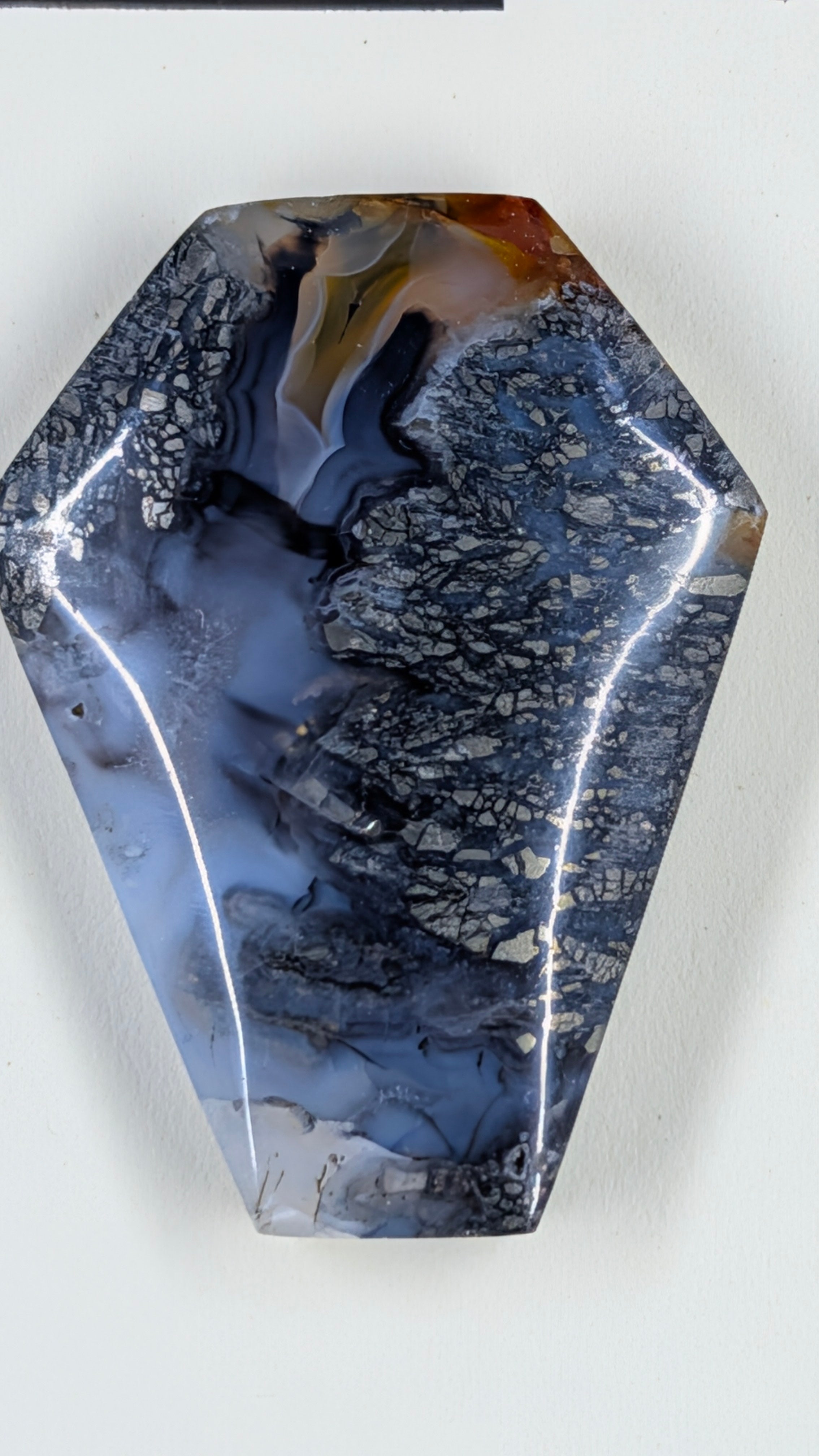 Coffin Shape - Marcasite in Agate - Sacred Alchemy Select - Design-Ready Set
