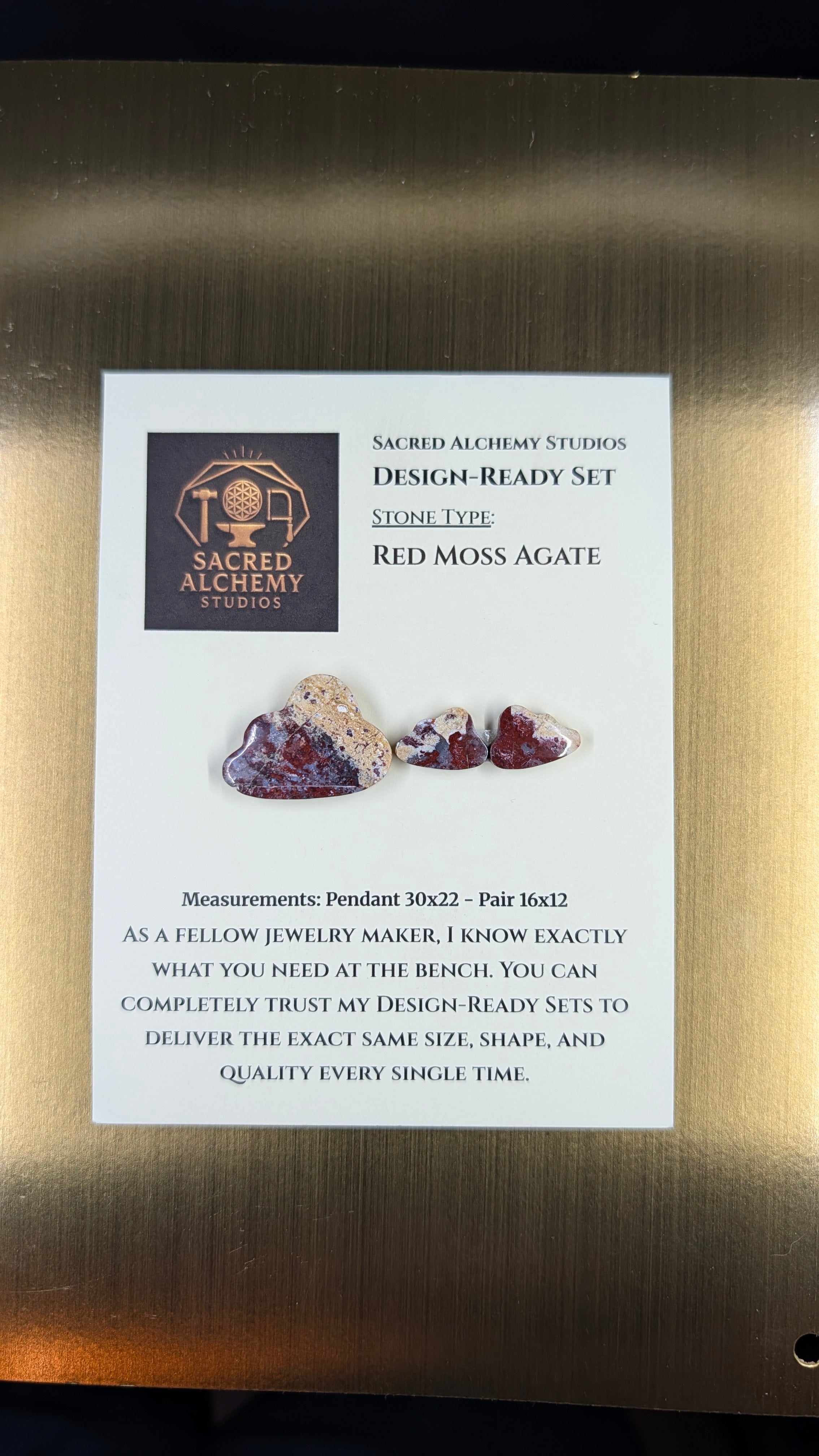 Cloud Shape - Red Moss Agate - Design-Ready Sets