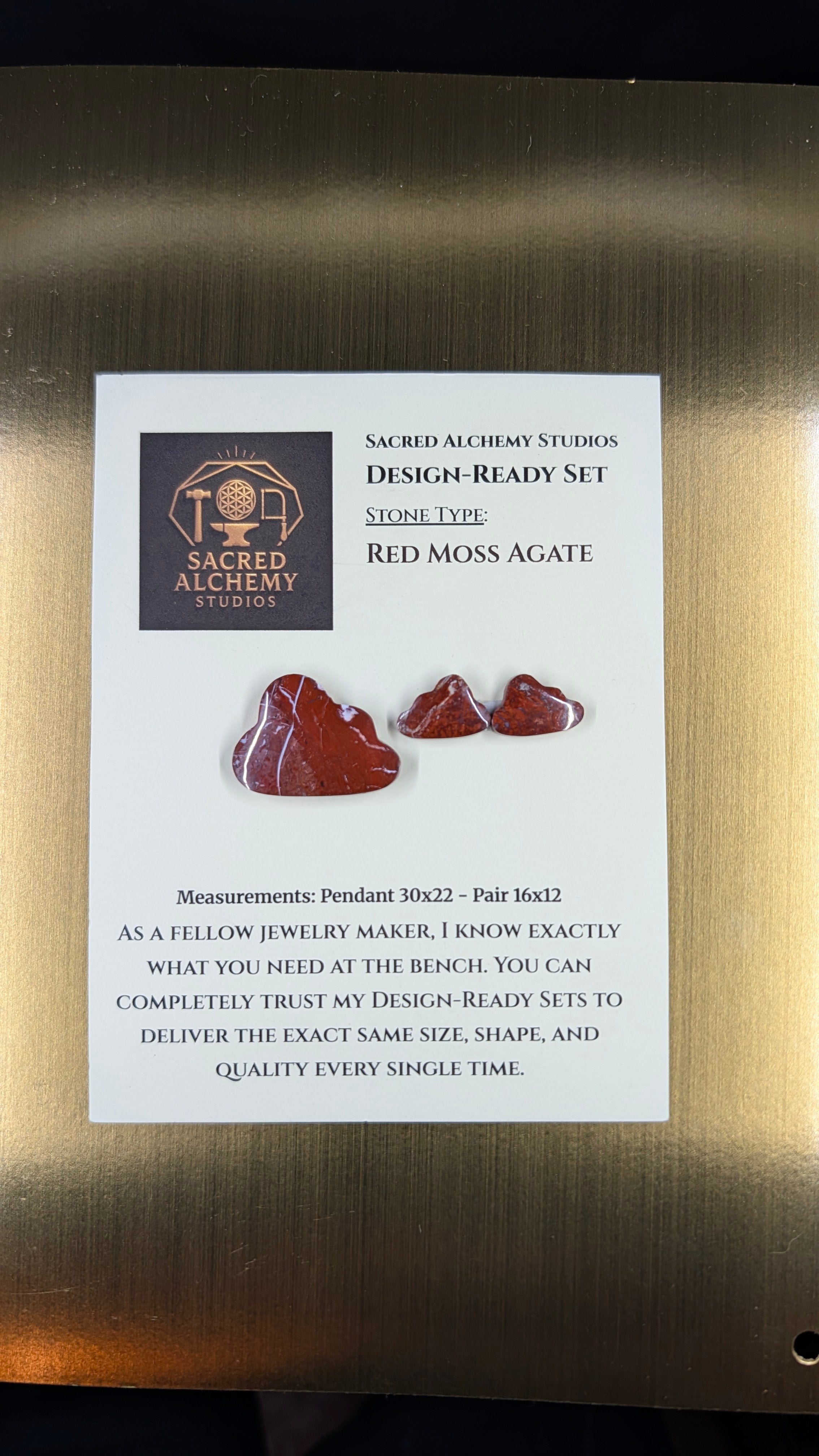 Cloud Shape - Red Moss Agate - Design-Ready Sets