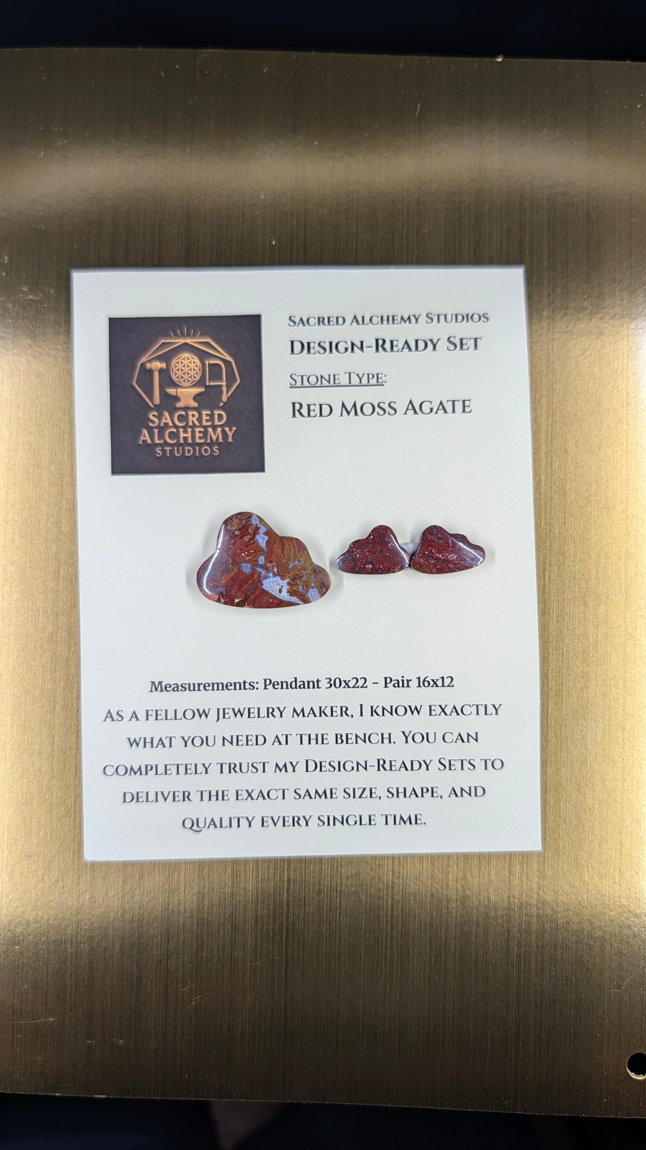 Cloud Shape - Red Moss Agate - Design-Ready Sets