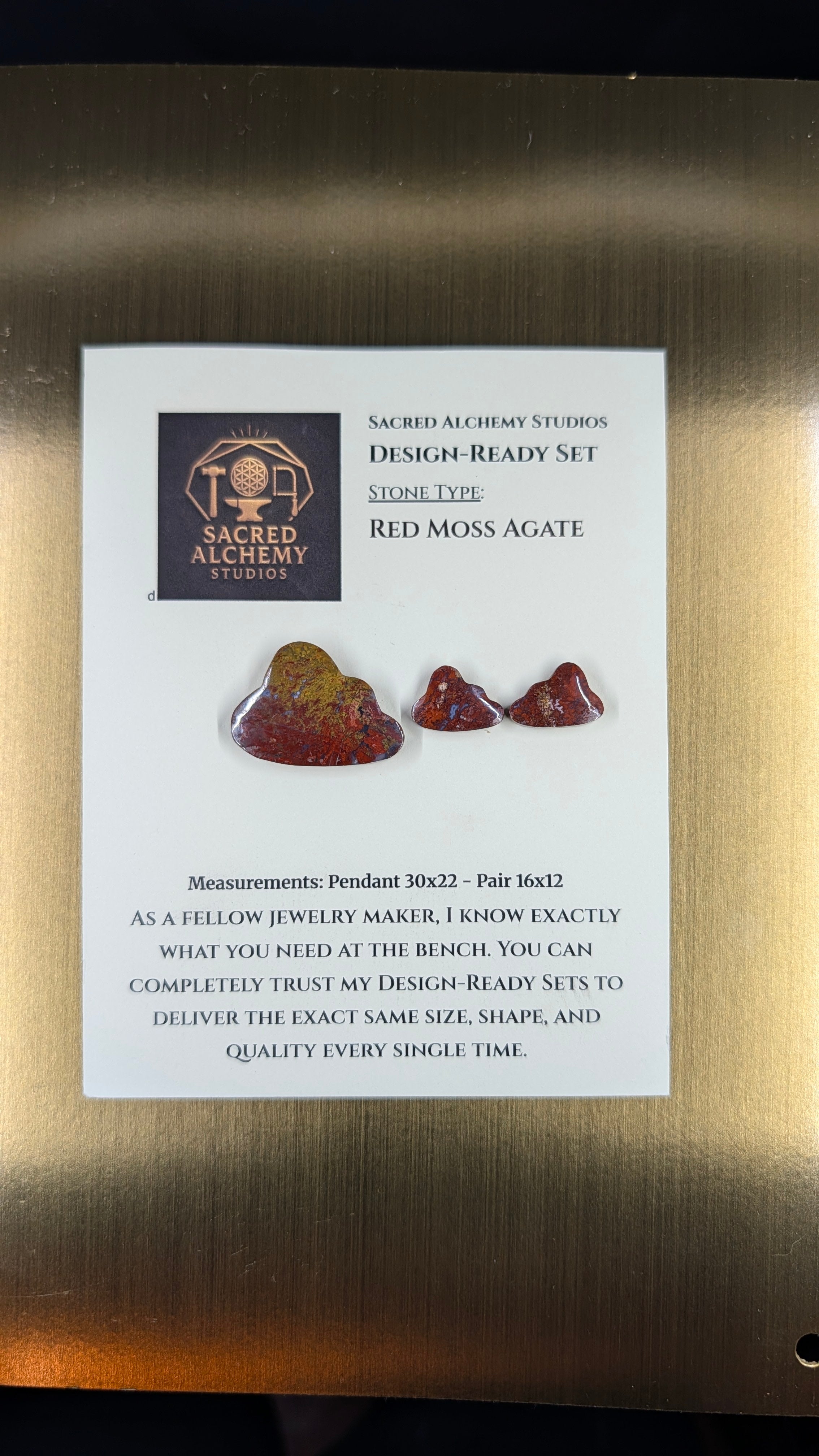Cloud Shape - Red Moss Agate - Design-Ready Sets