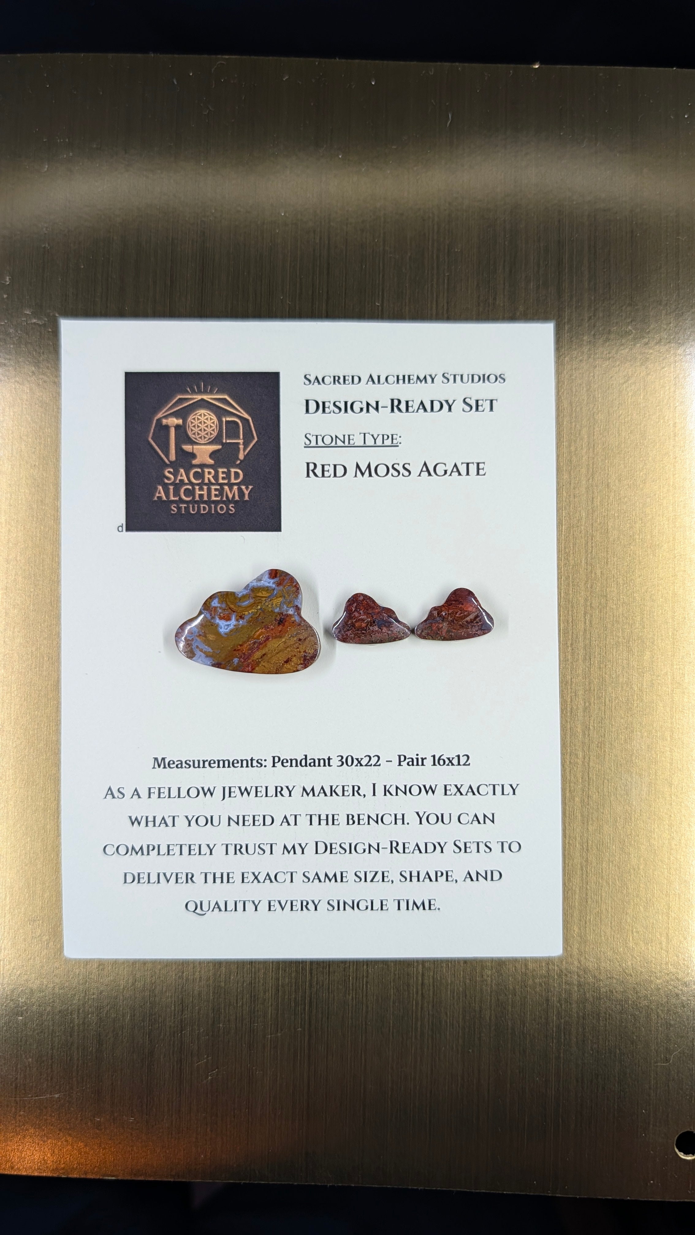 Cloud Shape - Red Moss Agate - Design-Ready Sets