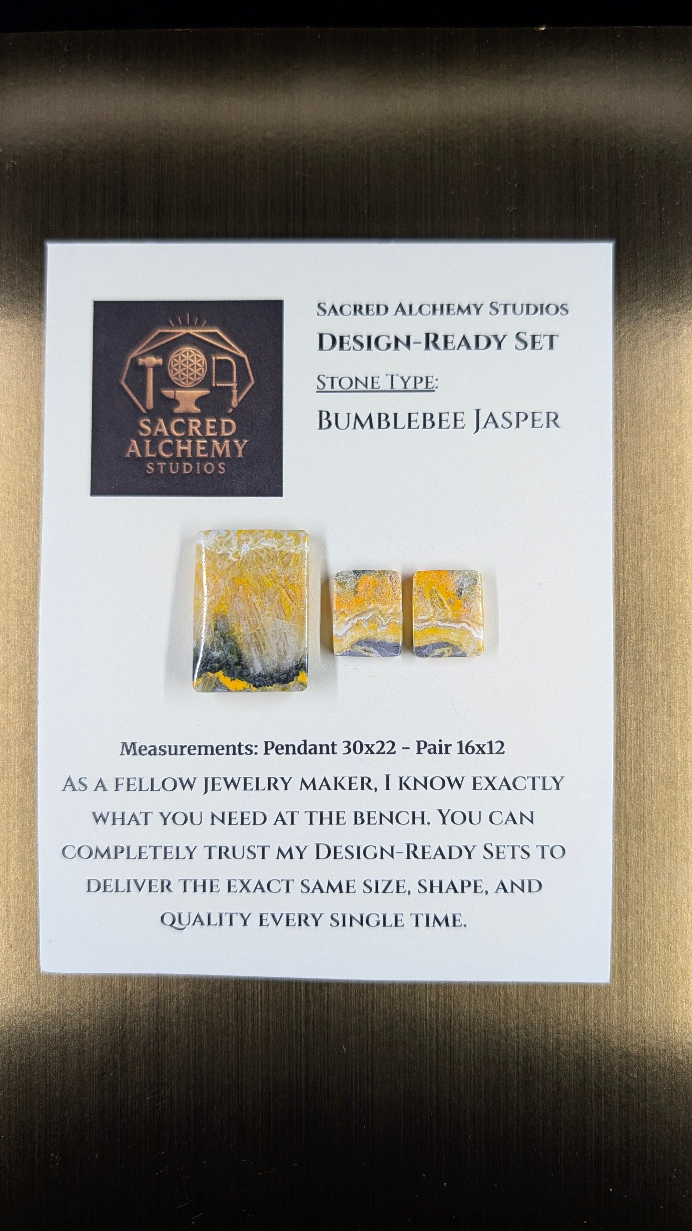 Rectangle Shape - Bumblebee Jasper - Design-Ready Set