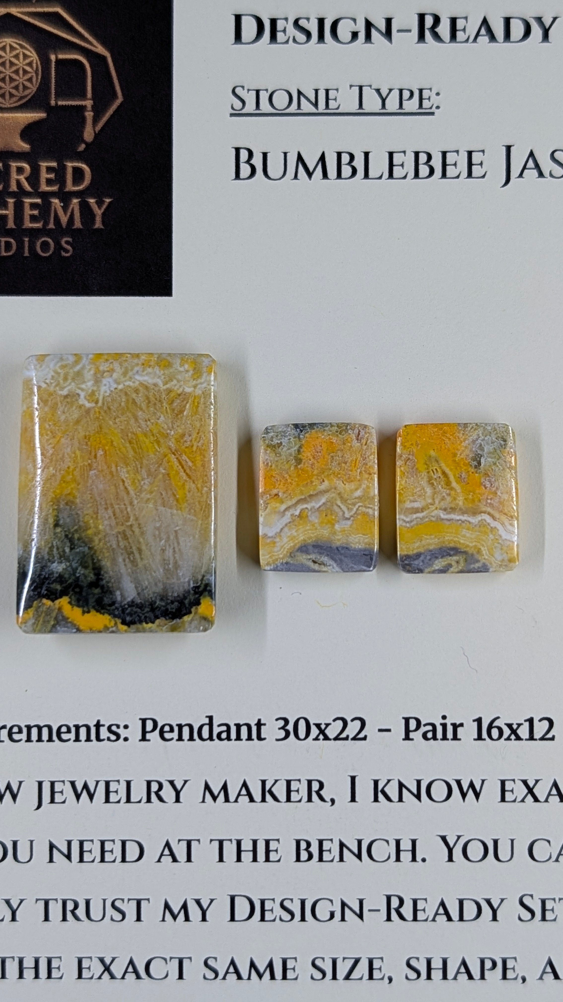 Rectangle Shape - Bumblebee Jasper - Design-Ready Set
