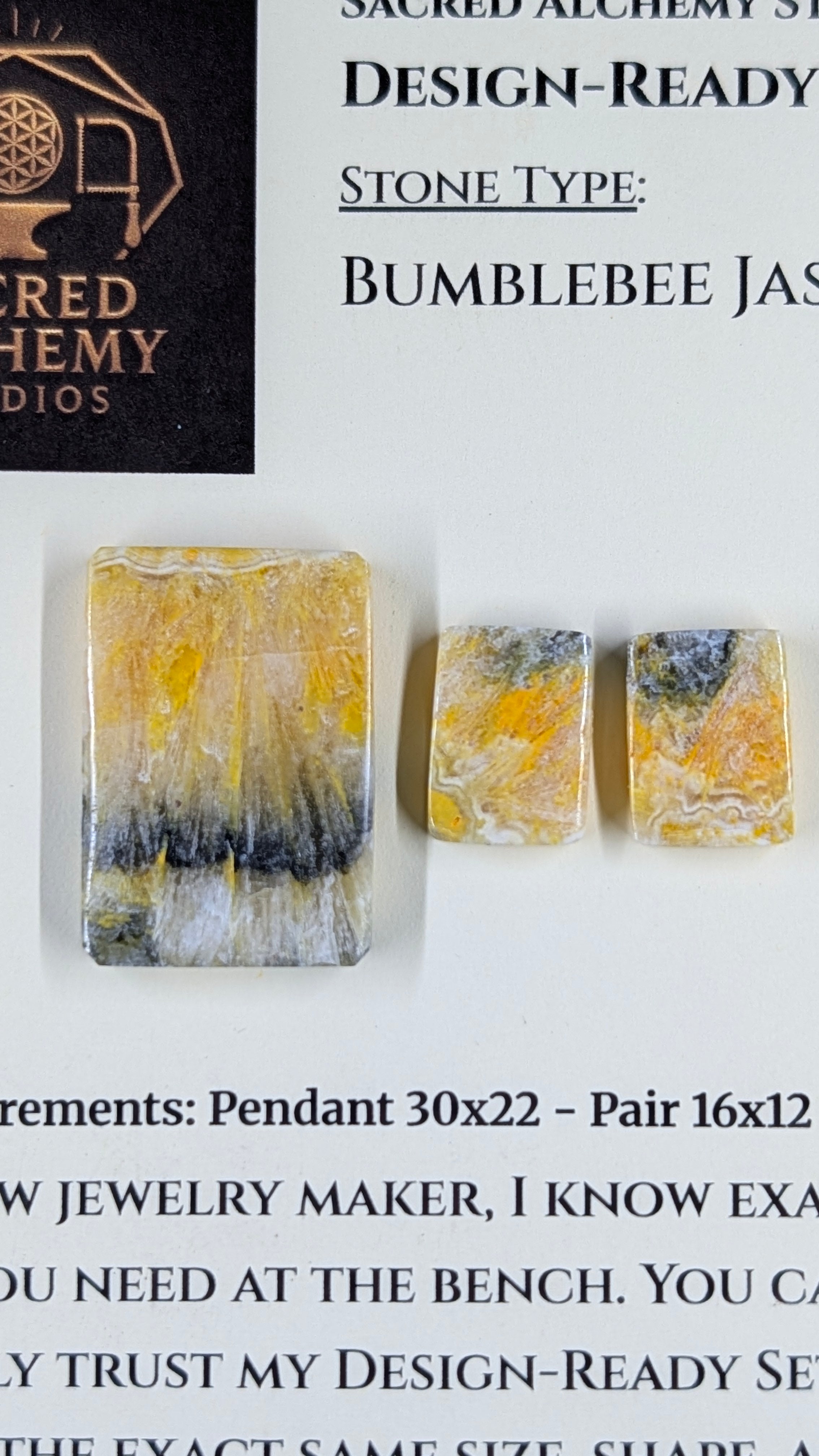 Rectangle Shape - Bumblebee Jasper - Design-Ready Set