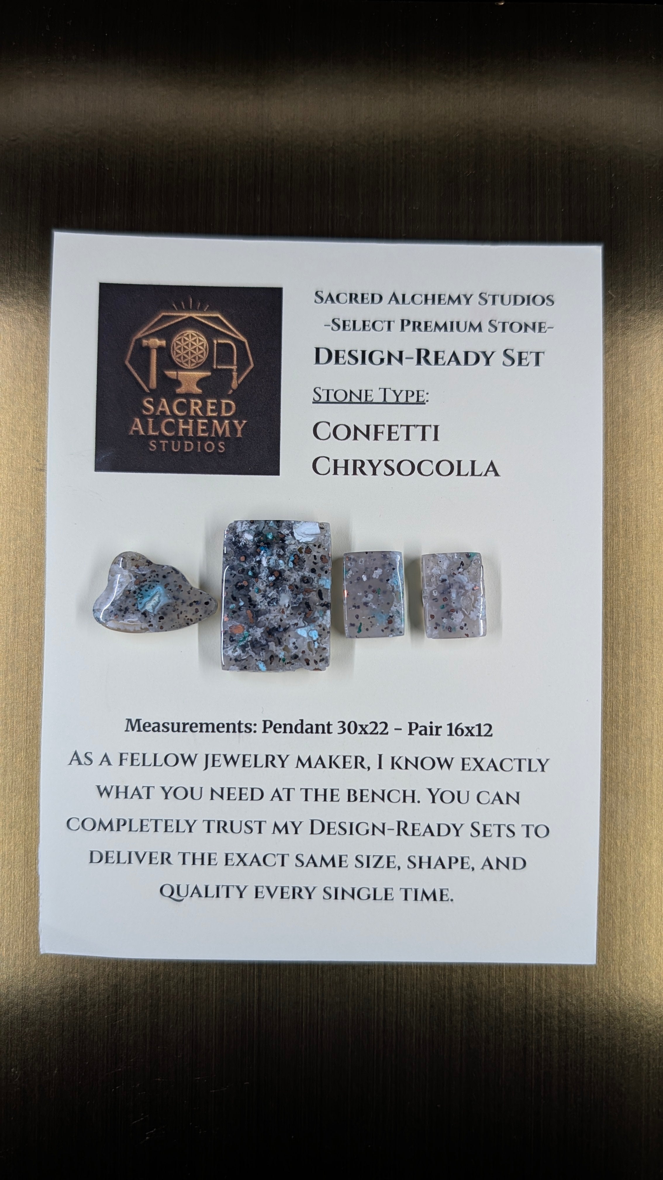 Rectangle Shape - Confetti Chrysocolla - Sacred Alchemy Select - Design-Ready Set
