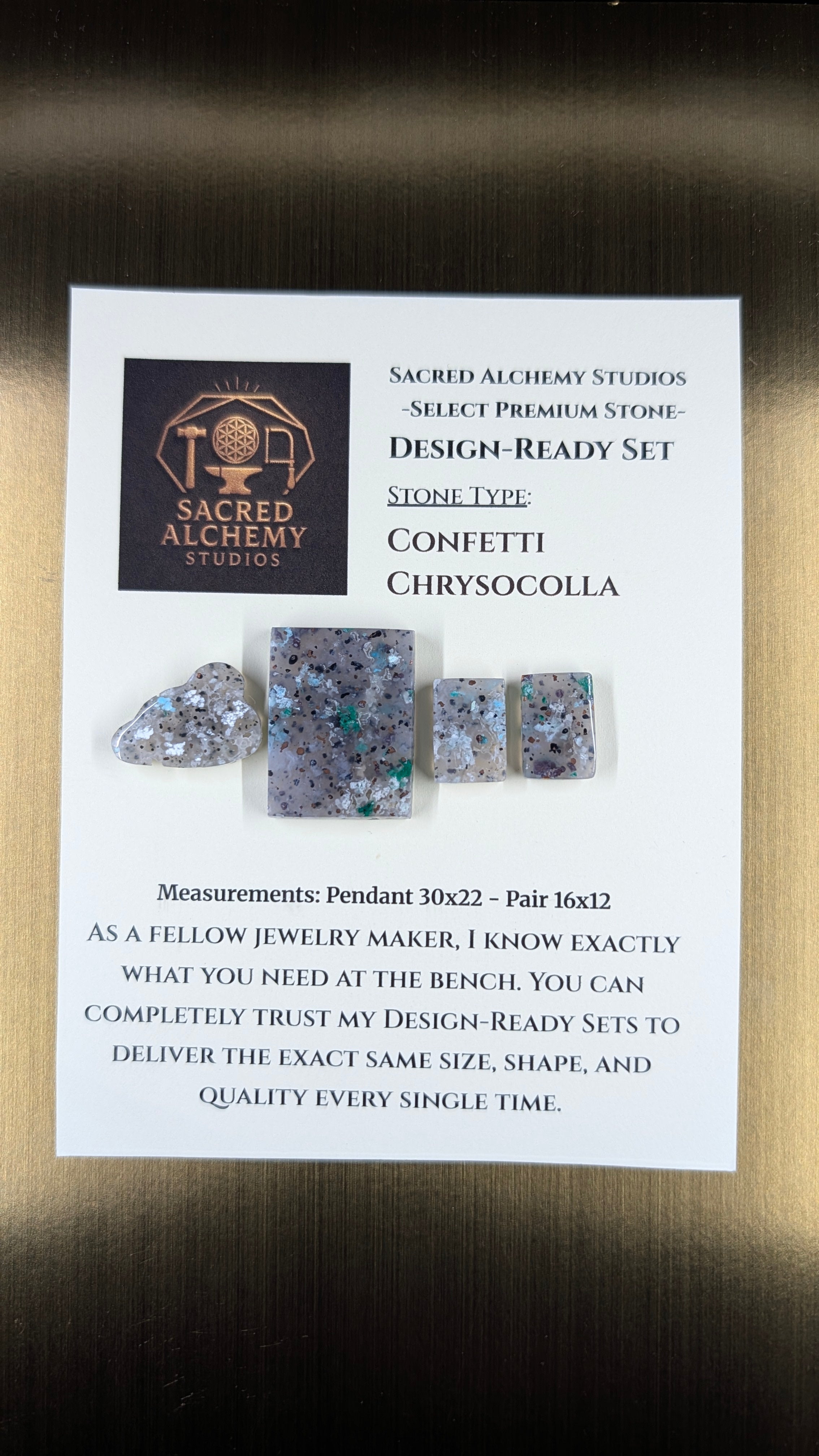 Rectangle Shape - Confetti Chrysocolla - Sacred Alchemy Select - Design-Ready Set