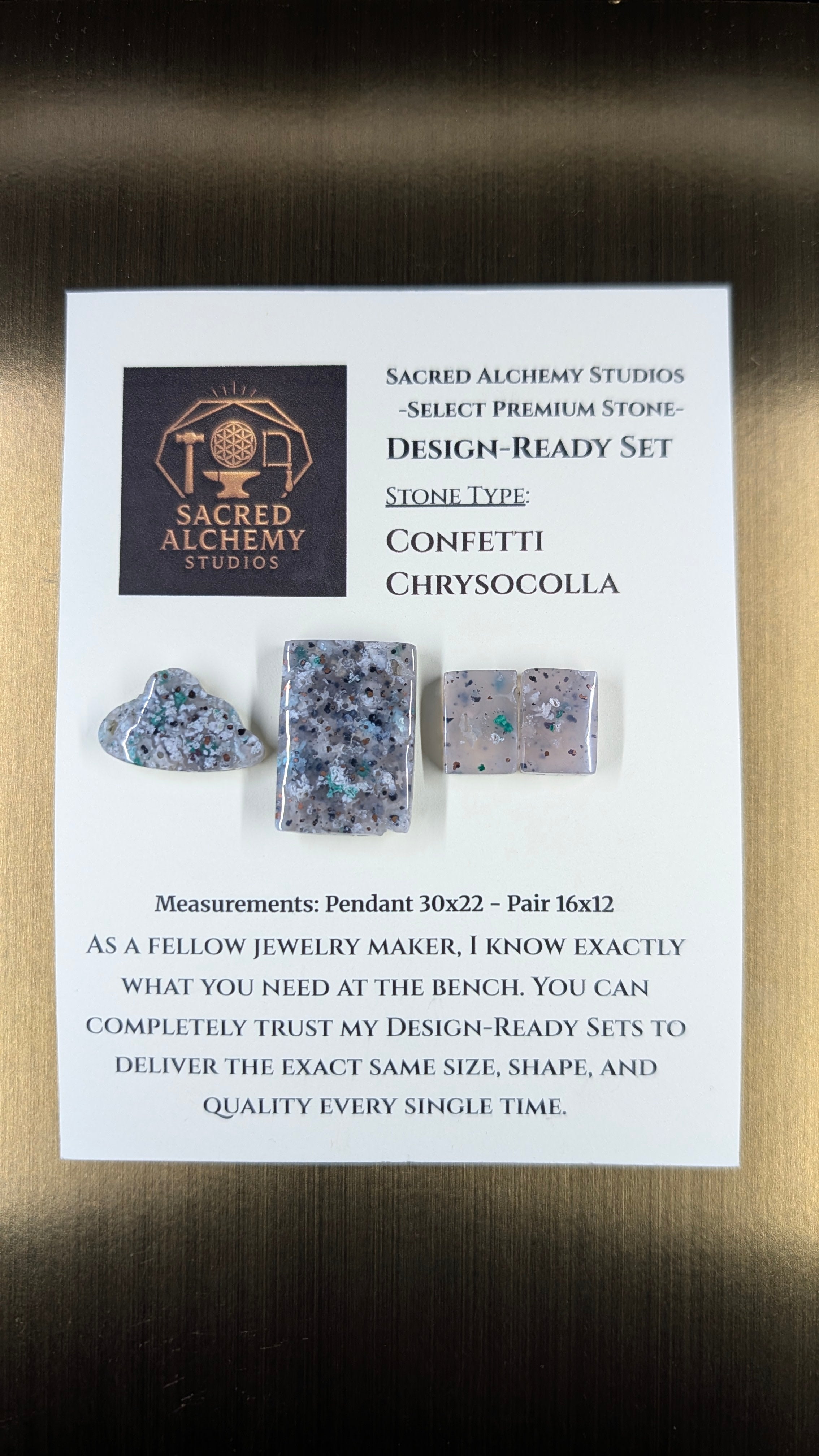 Rectangle Shape - Confetti Chrysocolla - Sacred Alchemy Select - Design-Ready Set