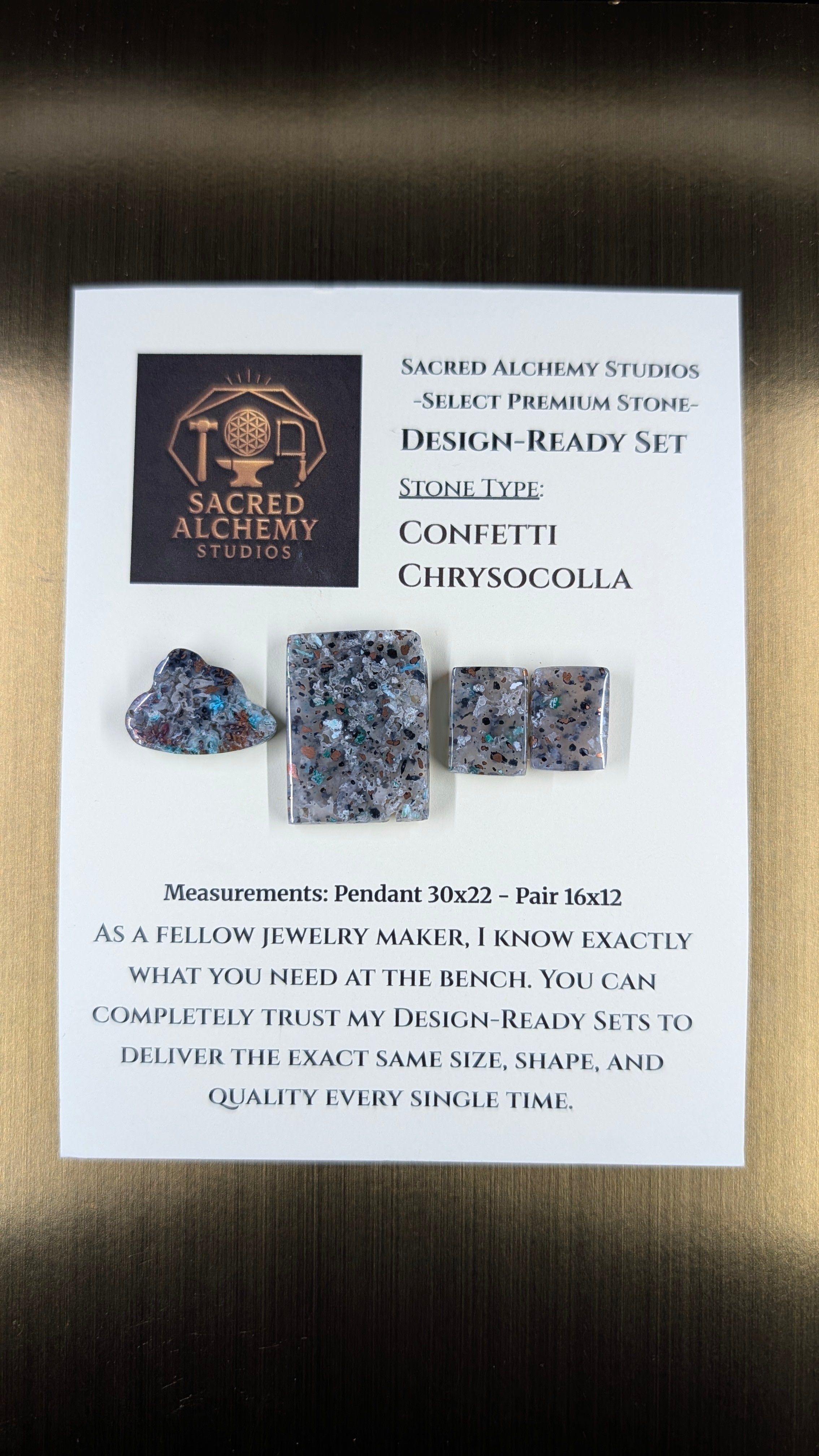 Rectangle Shape - Confetti Chrysocolla - Sacred Alchemy Select - Design-Ready Set