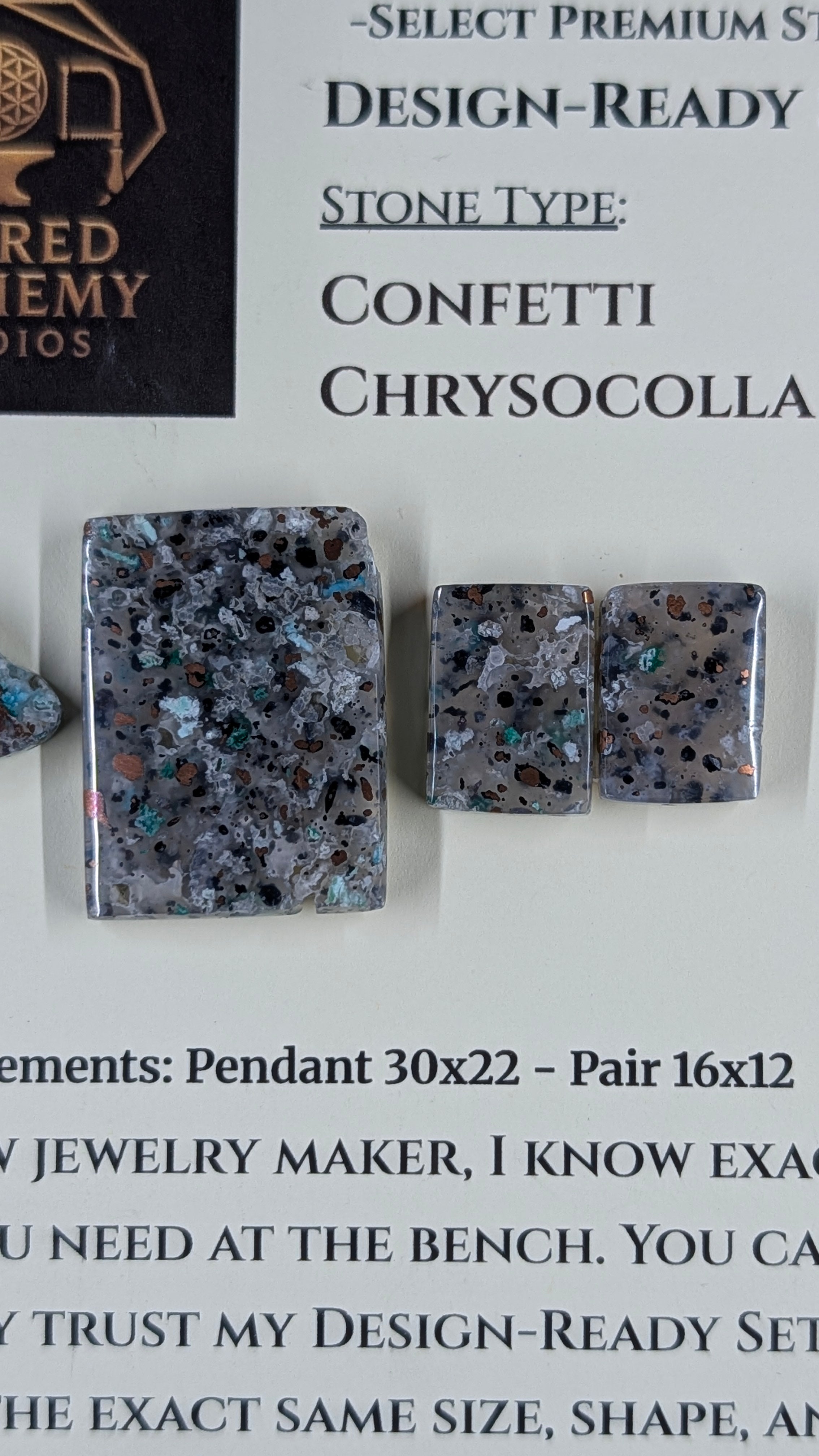 Rectangle Shape - Confetti Chrysocolla - Sacred Alchemy Select - Design-Ready Set
