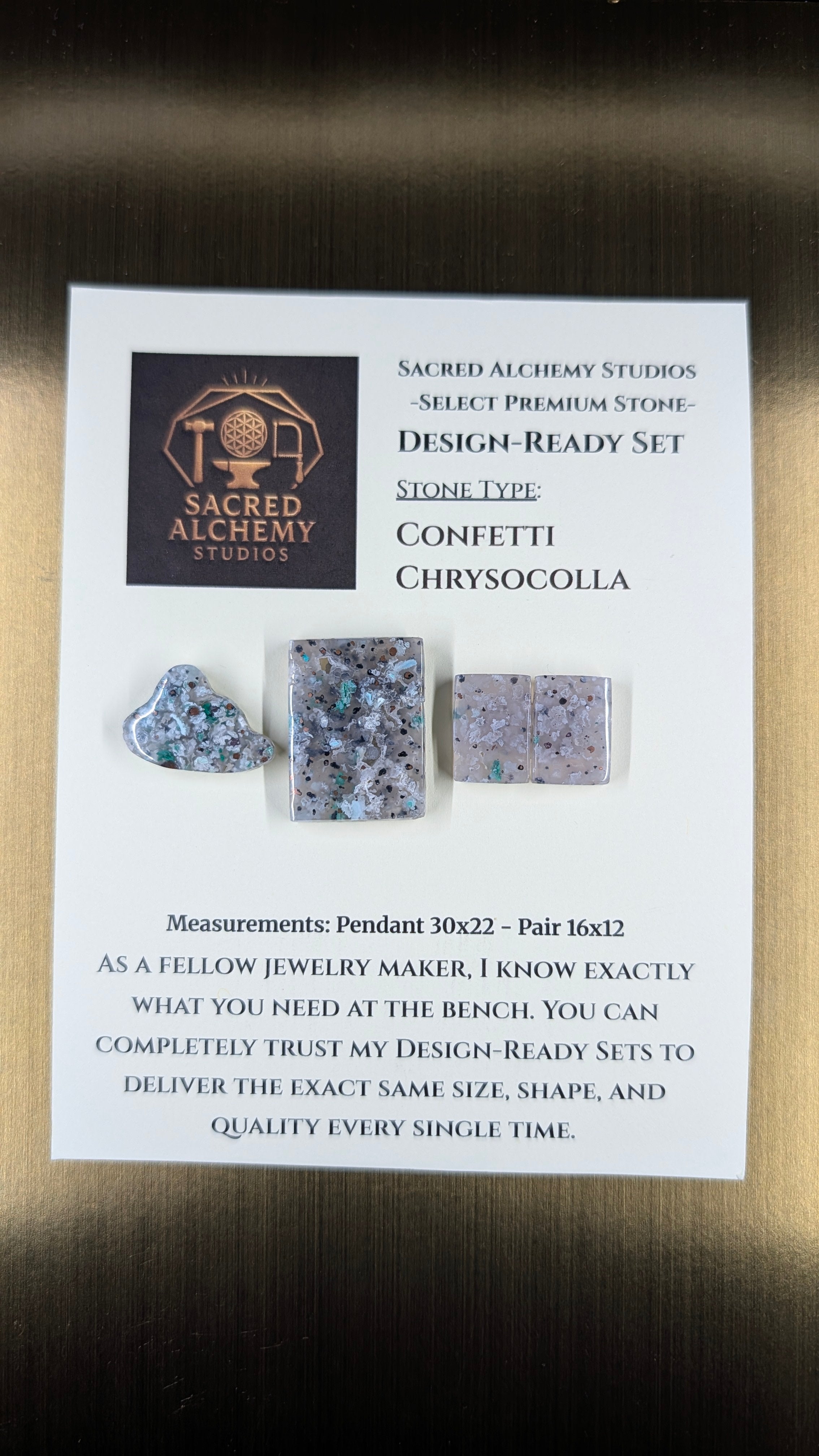 Rectangle Shape - Confetti Chrysocolla - Sacred Alchemy Select - Design-Ready Set