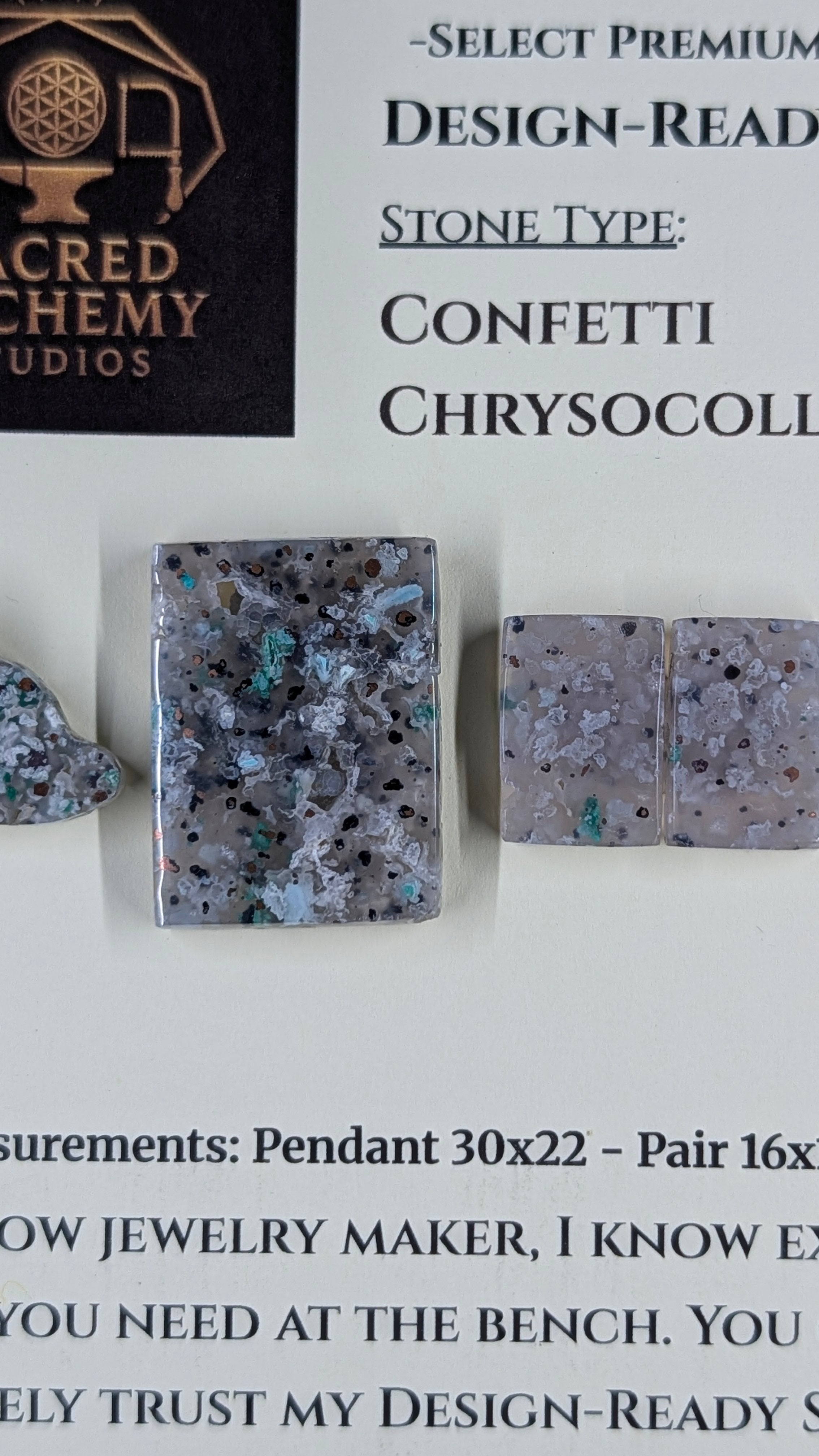 Rectangle Shape - Confetti Chrysocolla - Sacred Alchemy Select - Design-Ready Set