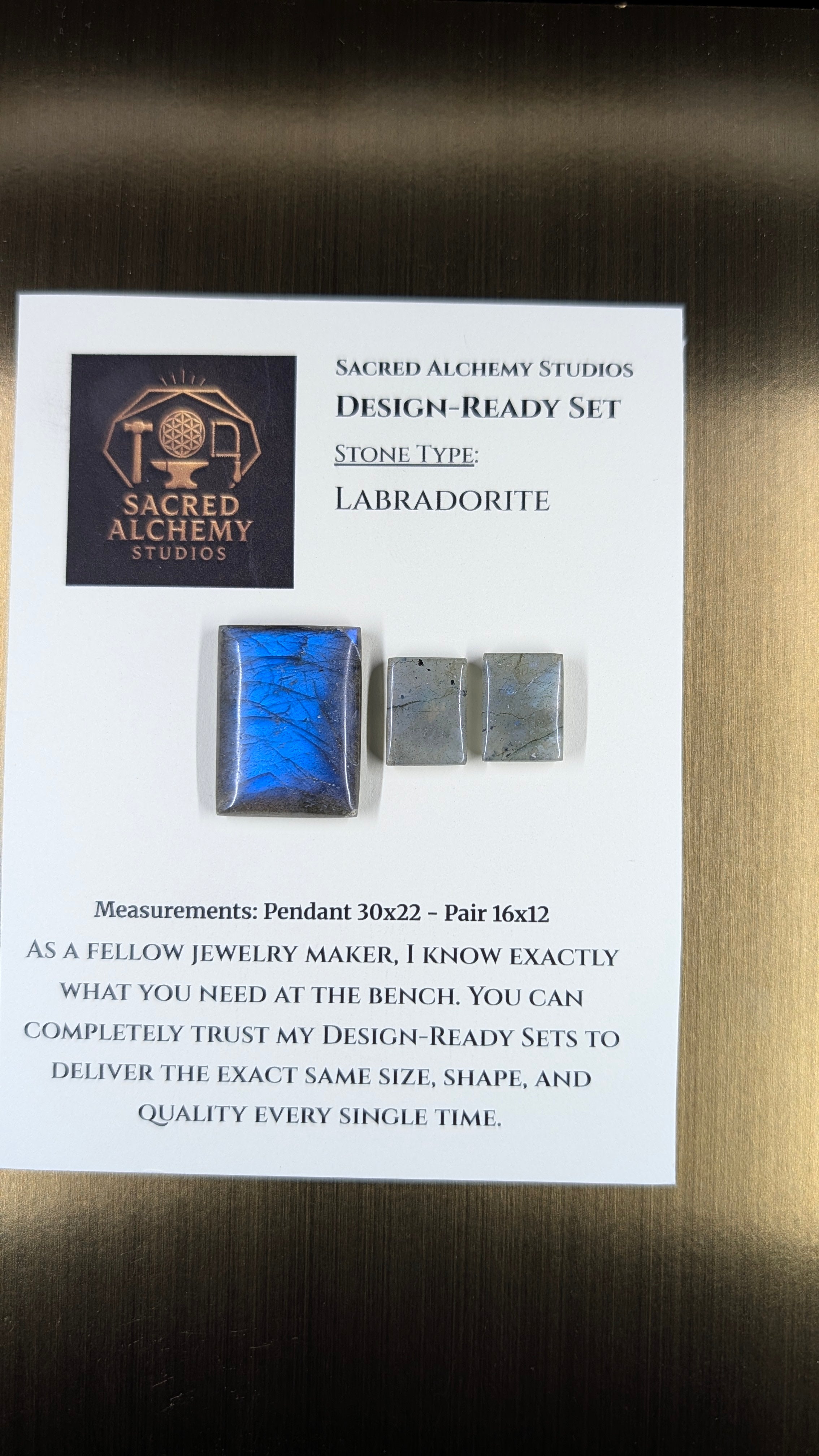 Rectangle Shape - Labradorite - Design-Ready Set