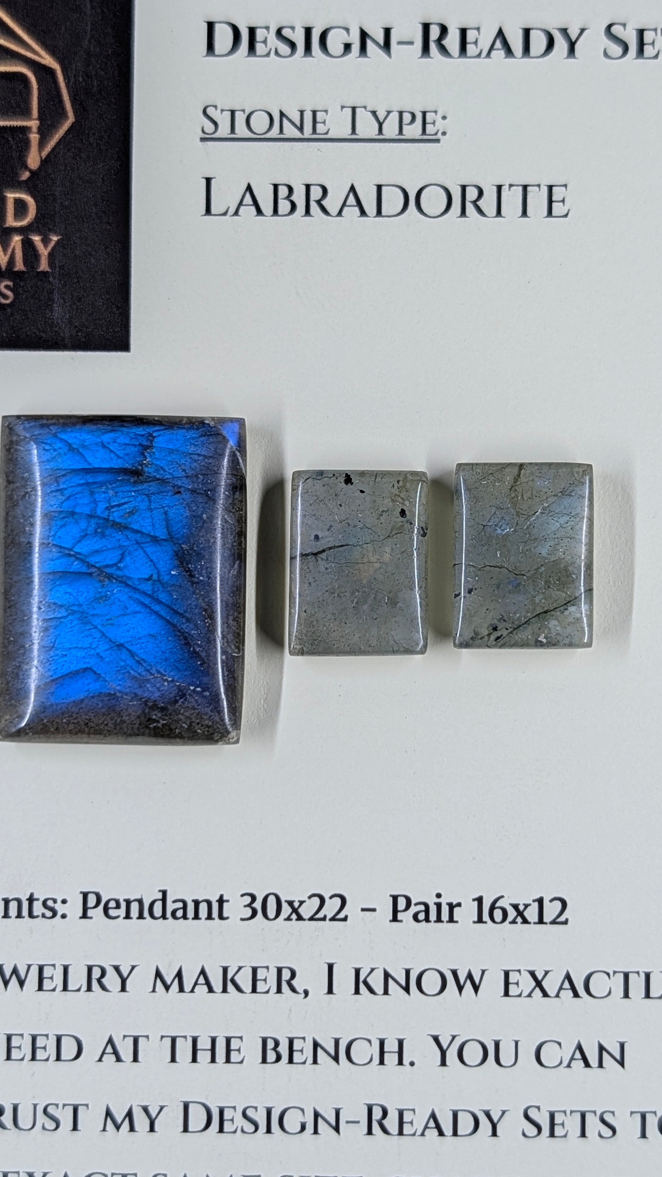 Rectangle Shape - Labradorite - Design-Ready Set