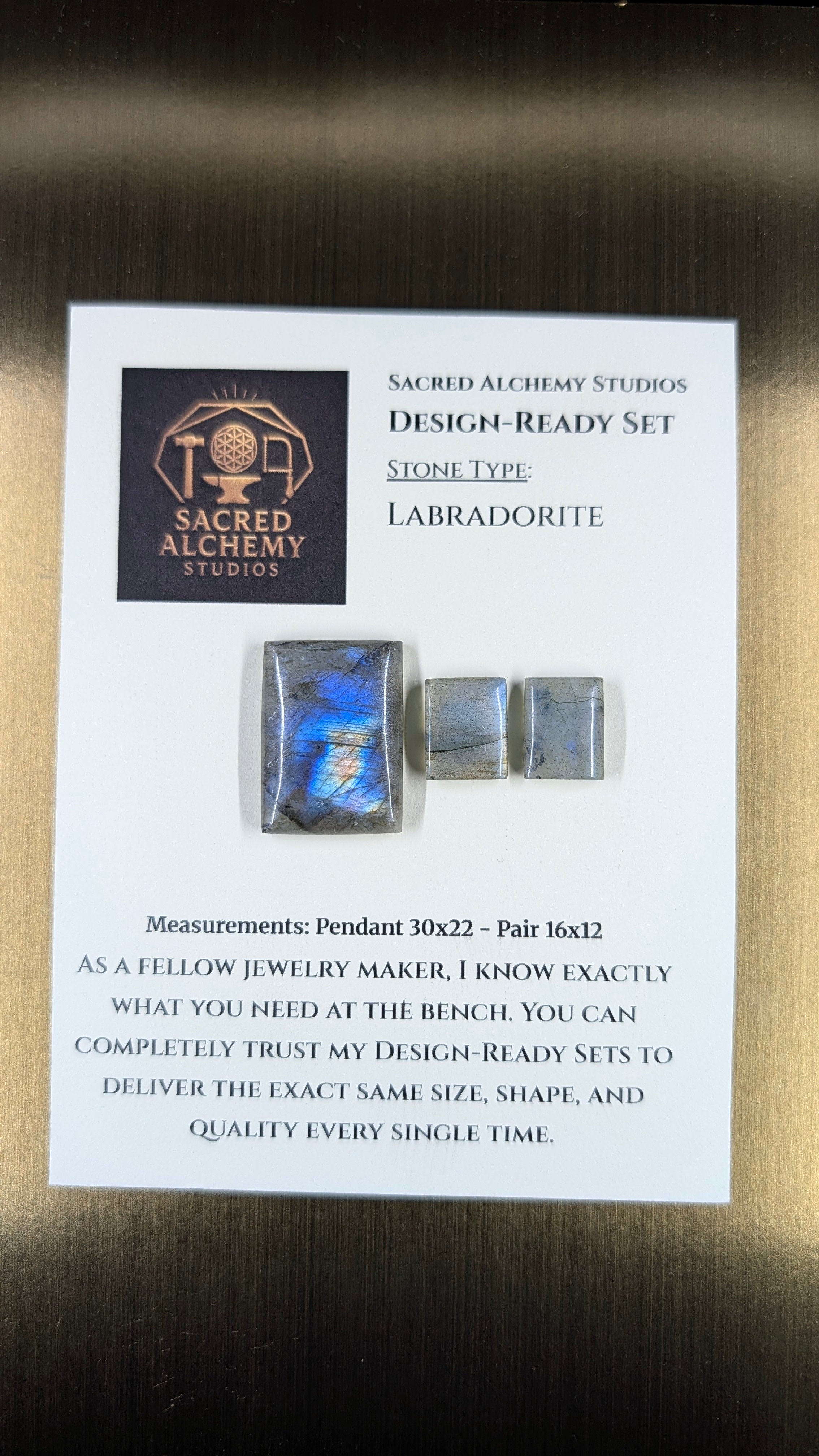Rectangle Shape - Labradorite - Design-Ready Set