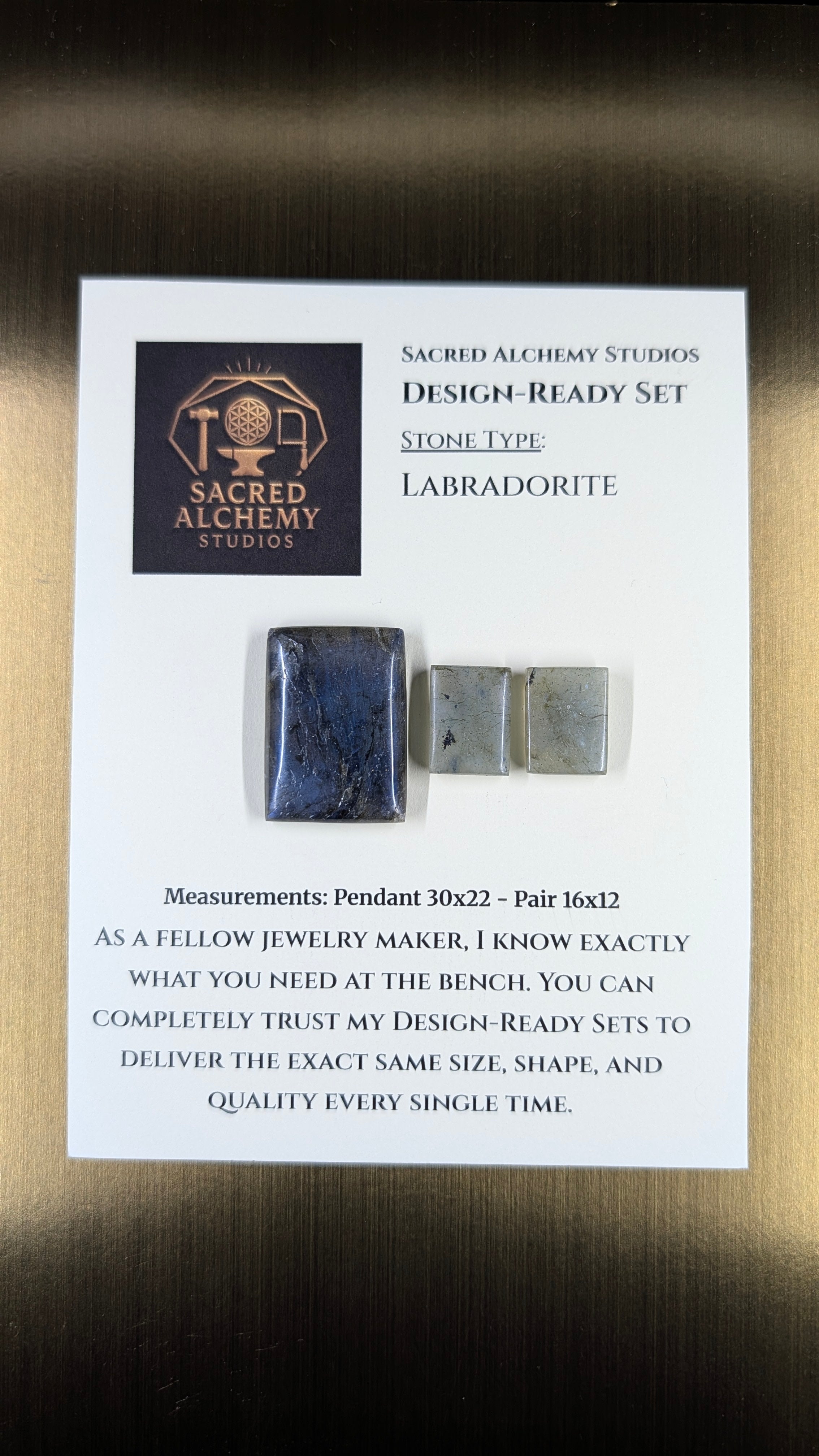 Rectangle Shape - Labradorite - Design-Ready Set