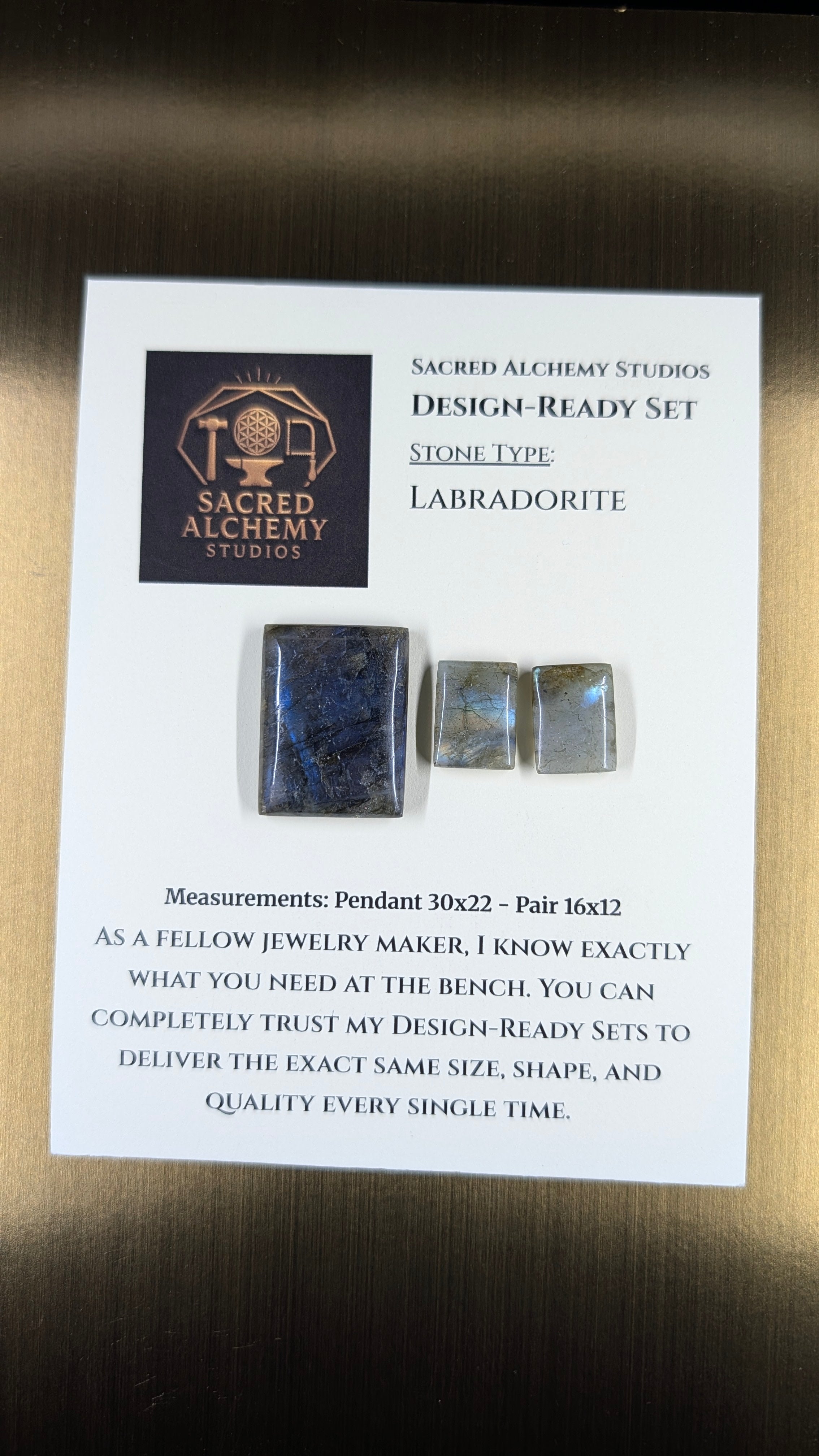 Rectangle Shape - Labradorite - Design-Ready Set
